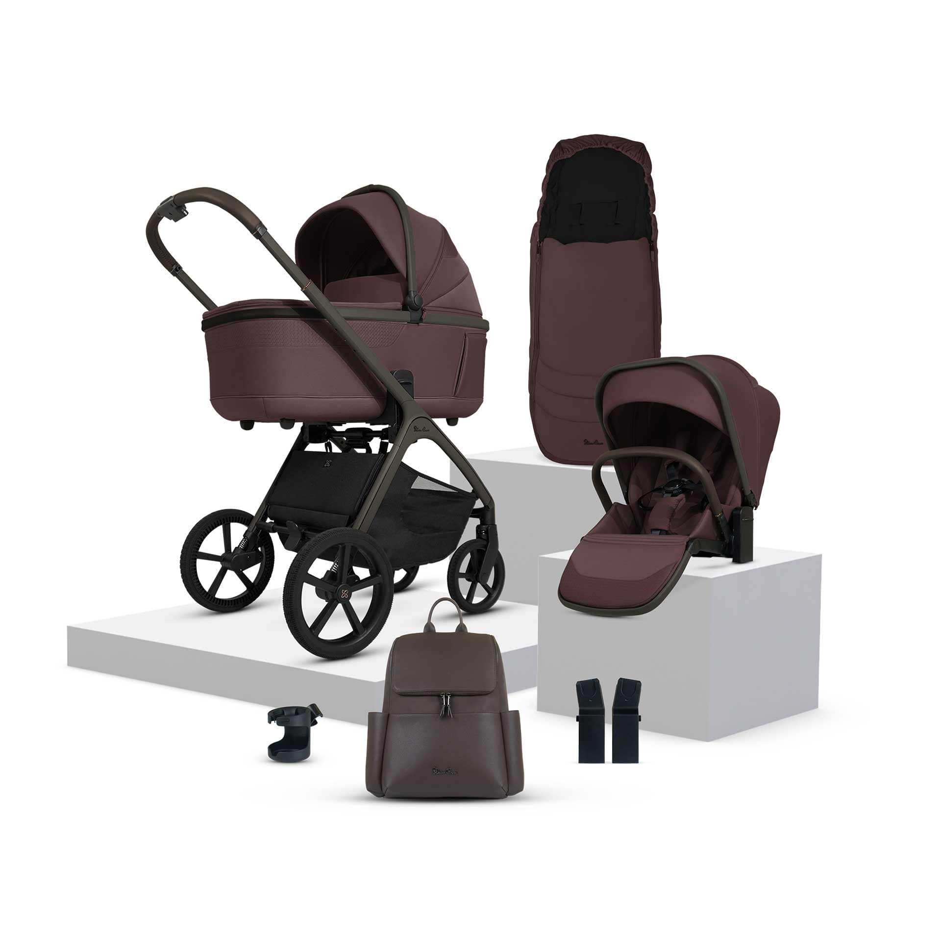 Silver Cross baby prams Silver Cross Cove Accessory Bundle - Damson IC.DS