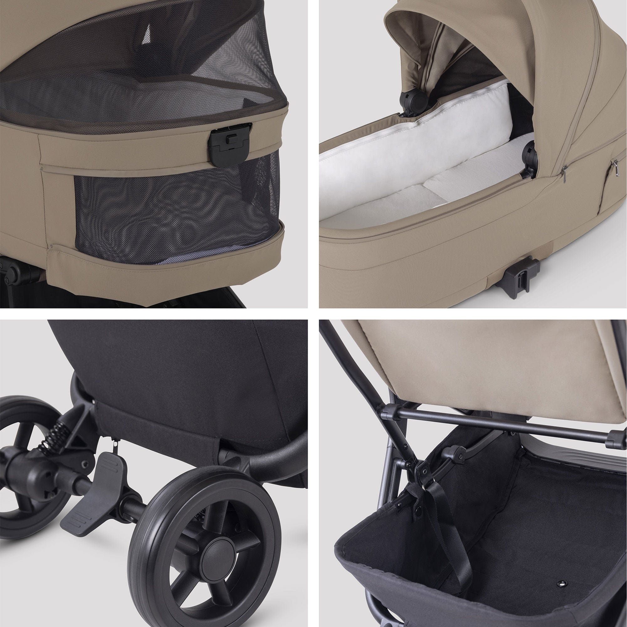 Silver Cross baby prams Silver Cross Nia Stroller with Carrycot - Champagne INSC.CP
