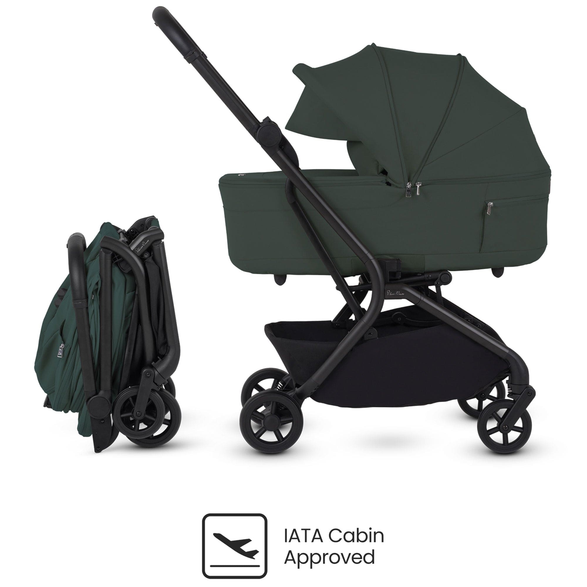 Silver Cross baby prams Silver Cross Nia Stroller with Carrycot - Conifer INSC.CF