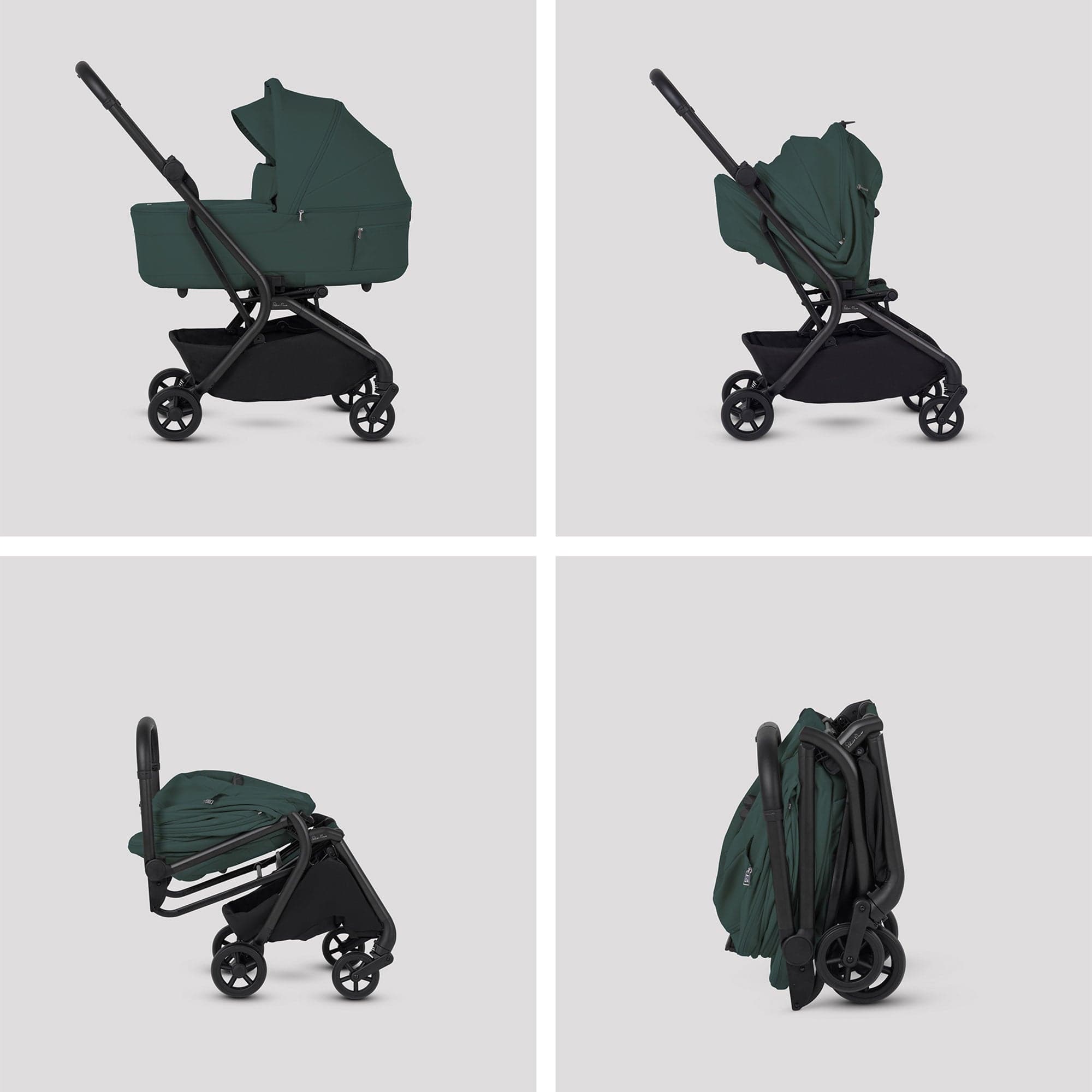 Silver Cross baby prams Silver Cross Nia Stroller with Carrycot - Conifer INSC.CF