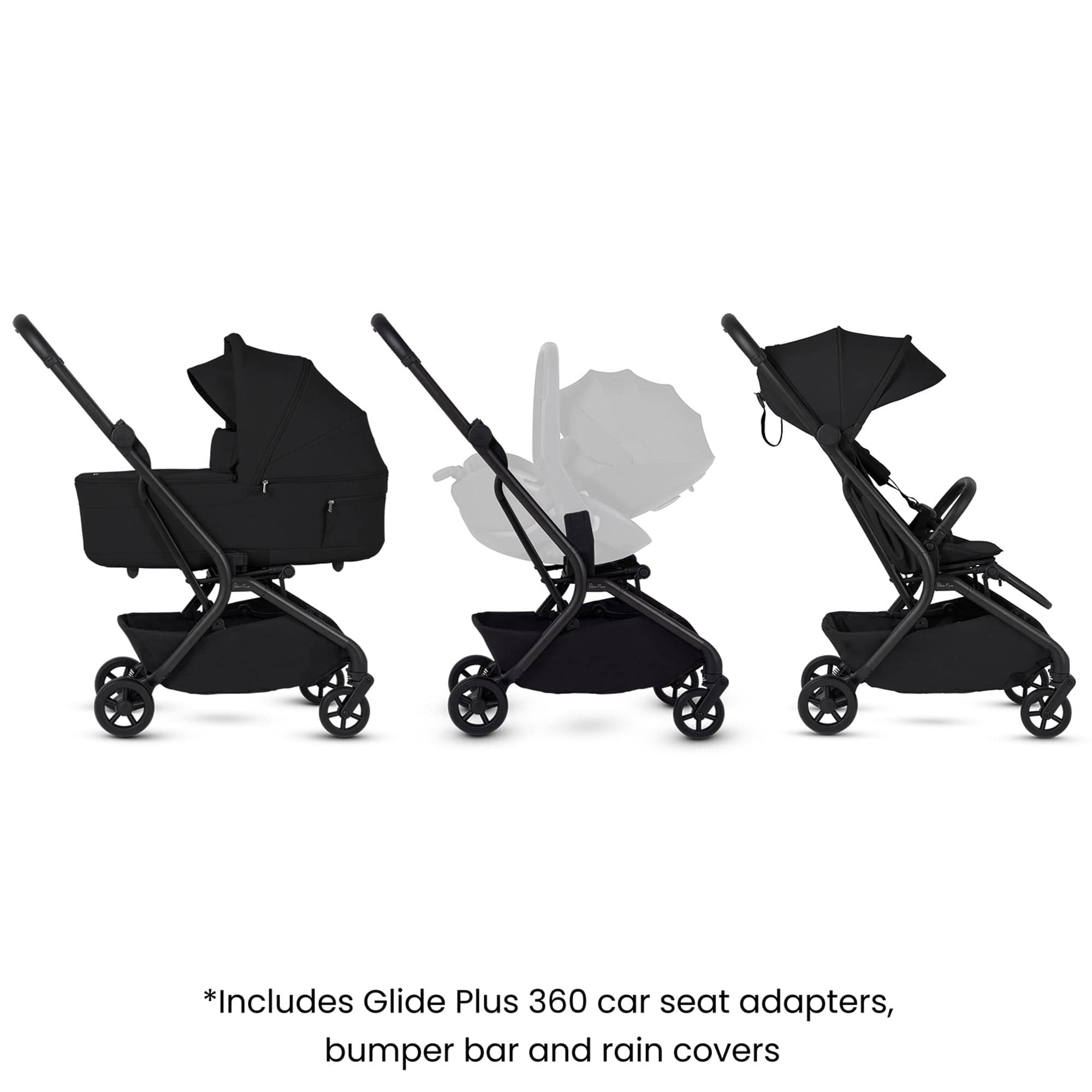 Silver Cross baby prams Silver Cross Nia Stroller with Carrycot - Onyx INSC.OX