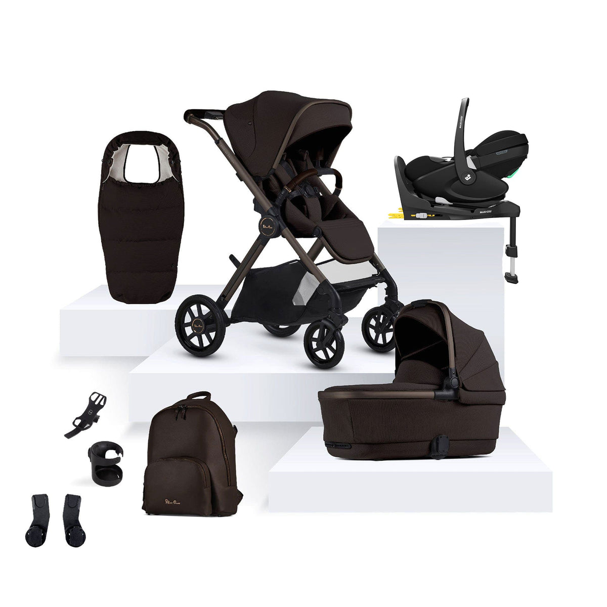 Silver Cross baby prams Silver Cross Reef 2 Special Edition Maxi-Cosi Travel System - Espresso 18230-ESP-5
