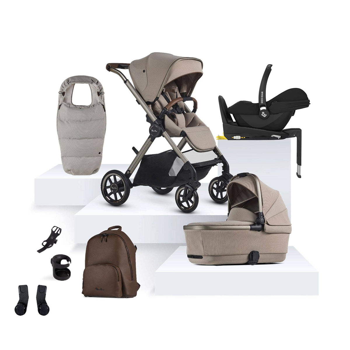 Silver Cross baby prams Silver Cross Reef 2 Special Edition Maxi-Cosi Travel System - Frappe 16144-FRA