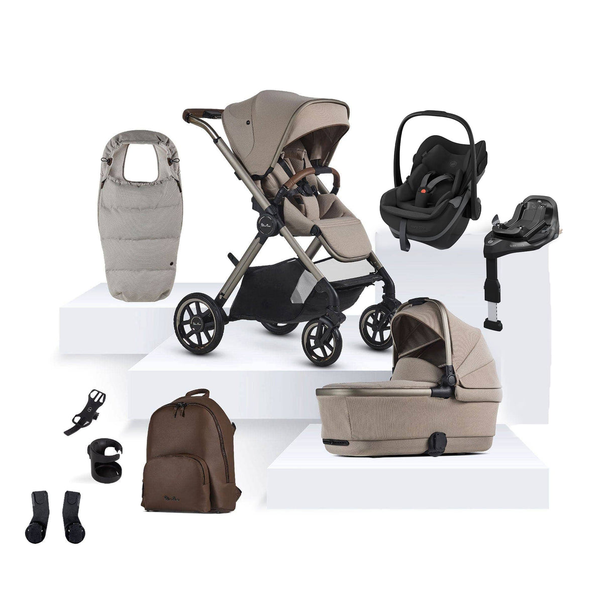 Silver Cross baby prams Silver Cross Reef 2 Special Edition Maxi-Cosi Travel System - Frappe 23608-FRA-3