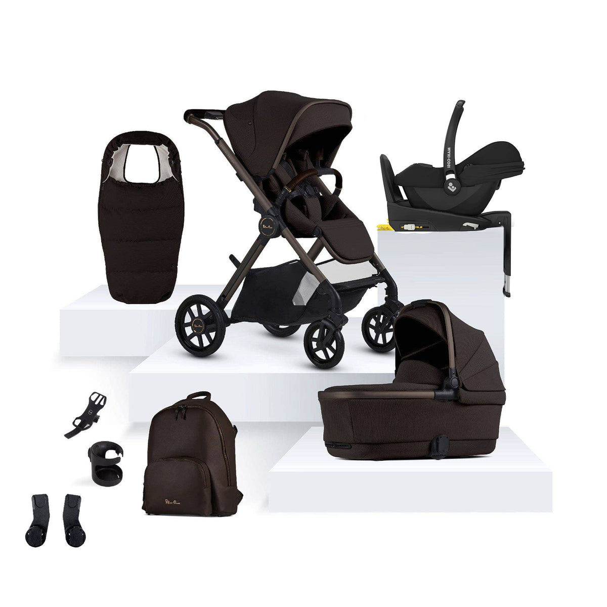Silver Cross baby prams Silver Cross Reef 2 Special Edition Maxi-Cosi Travel System - Ganache 16145-GAN