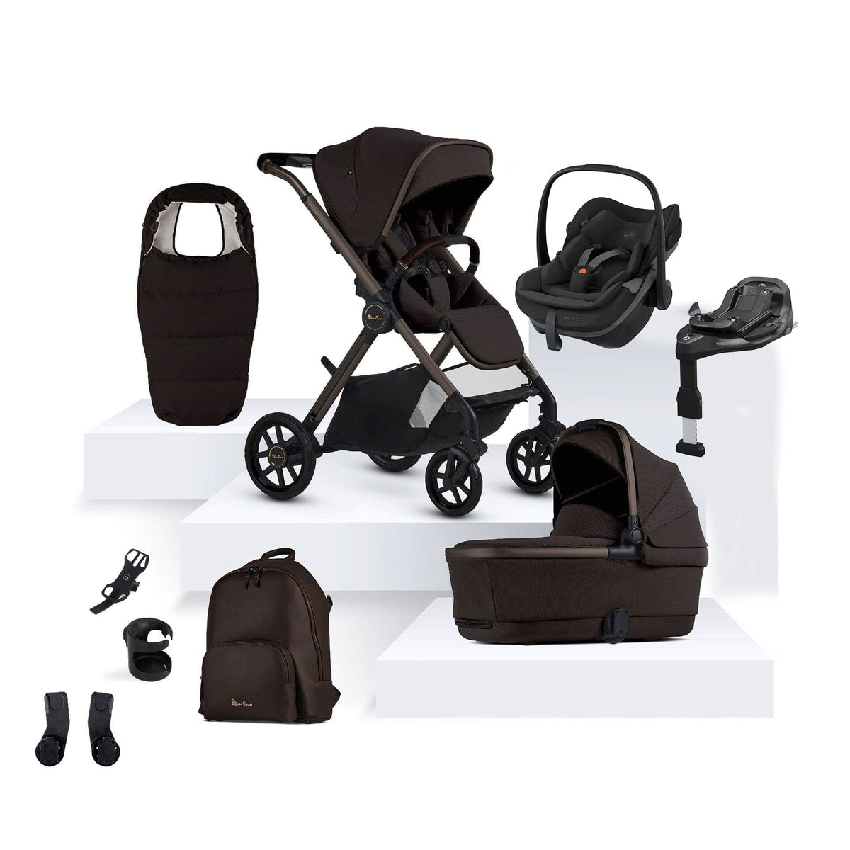 Silver Cross baby prams Silver Cross Reef 2 Special Edition Maxi-Cosi Travel System - Ganache 23609-GAN-3