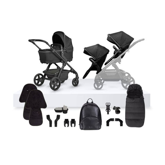 Silver Cross baby prams Silver Cross Wave 3 Growing Family Bundle - Onyx 19140-GRF-ONX
