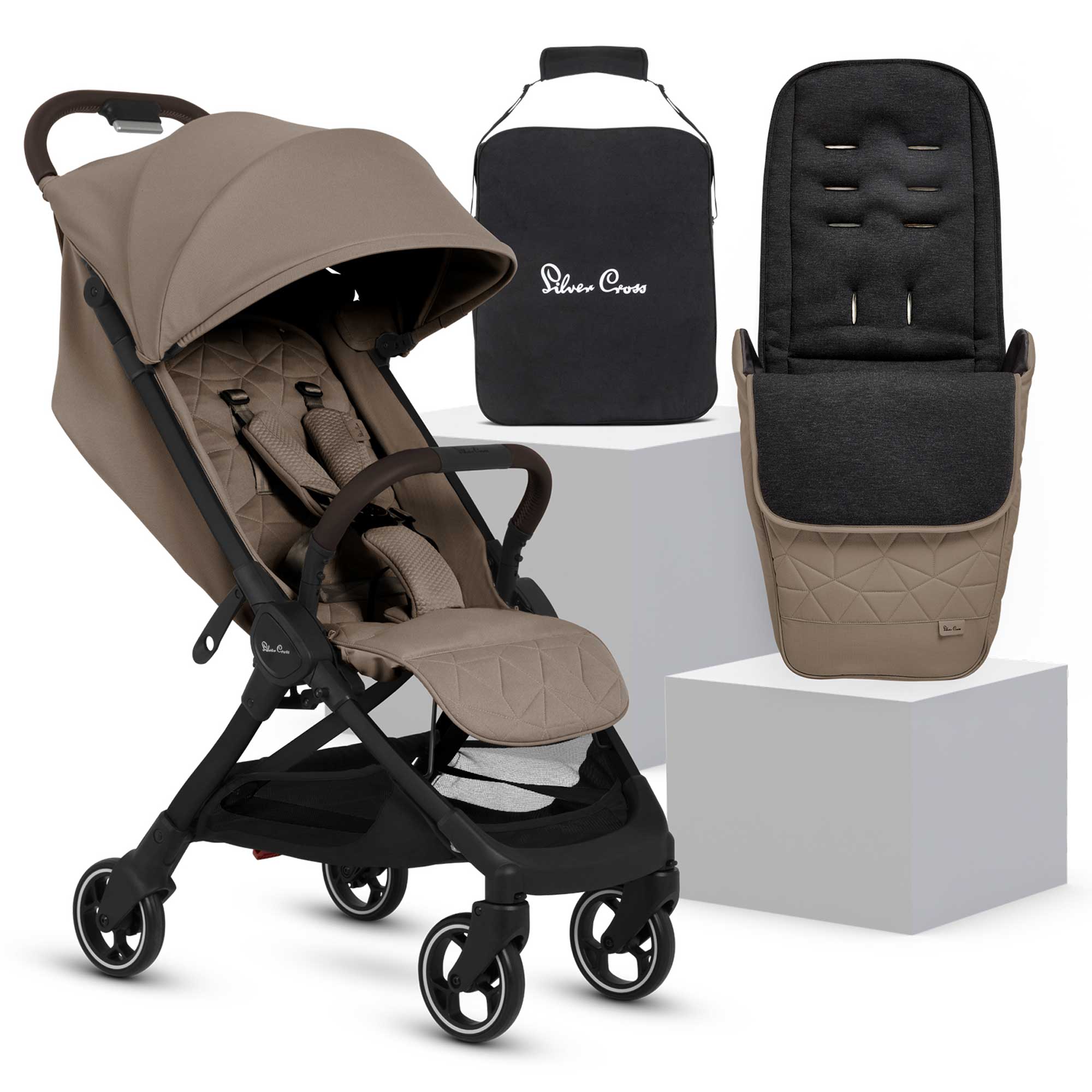 Silver Cross baby pushchairs Silver Cross Clic 2 Compact Pushchair - Cobble 18990-CLIC2-CB