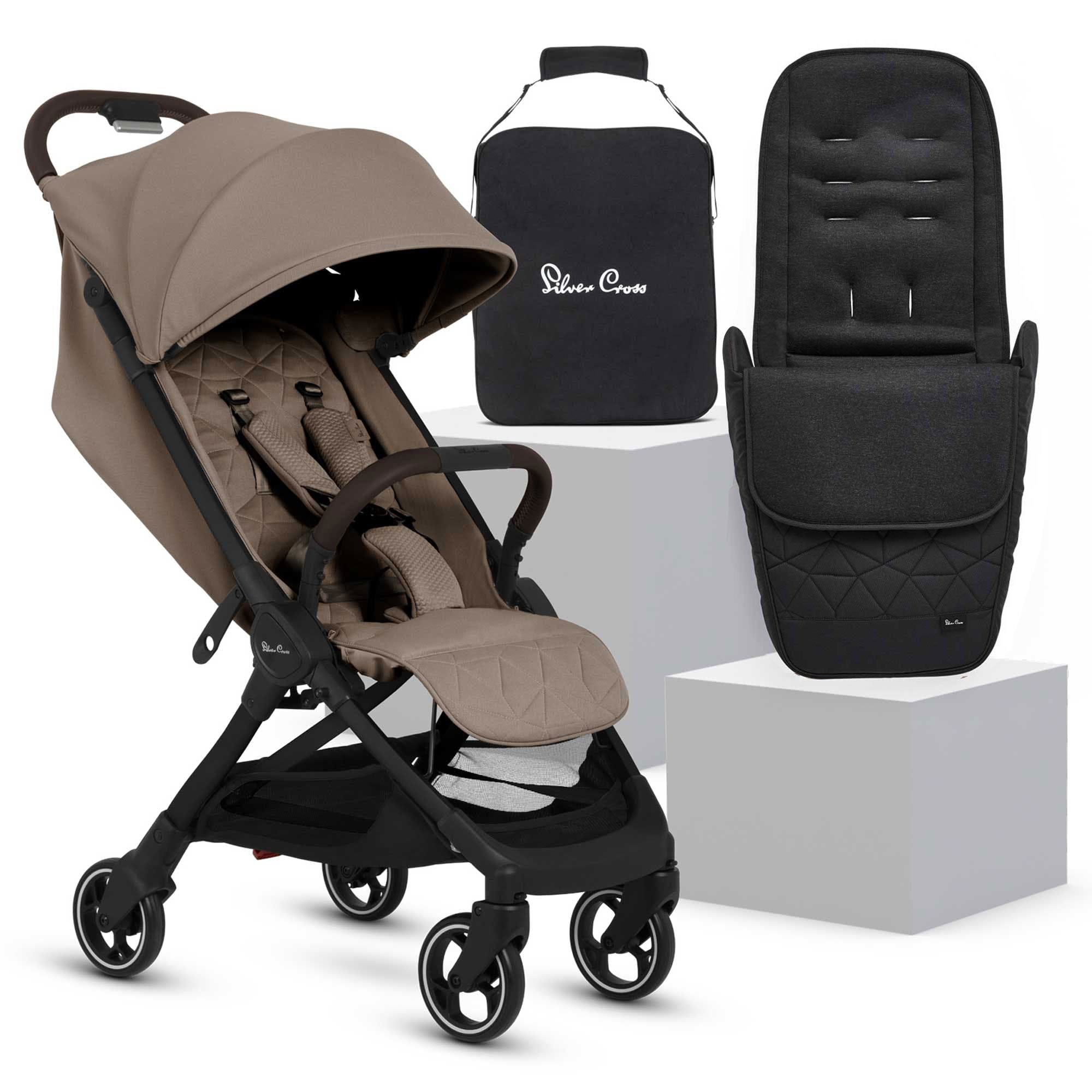 Silver Cross baby pushchairs Silver Cross Clic 2 Compact Pushchair - Cobble 18990-CLIC2-CB