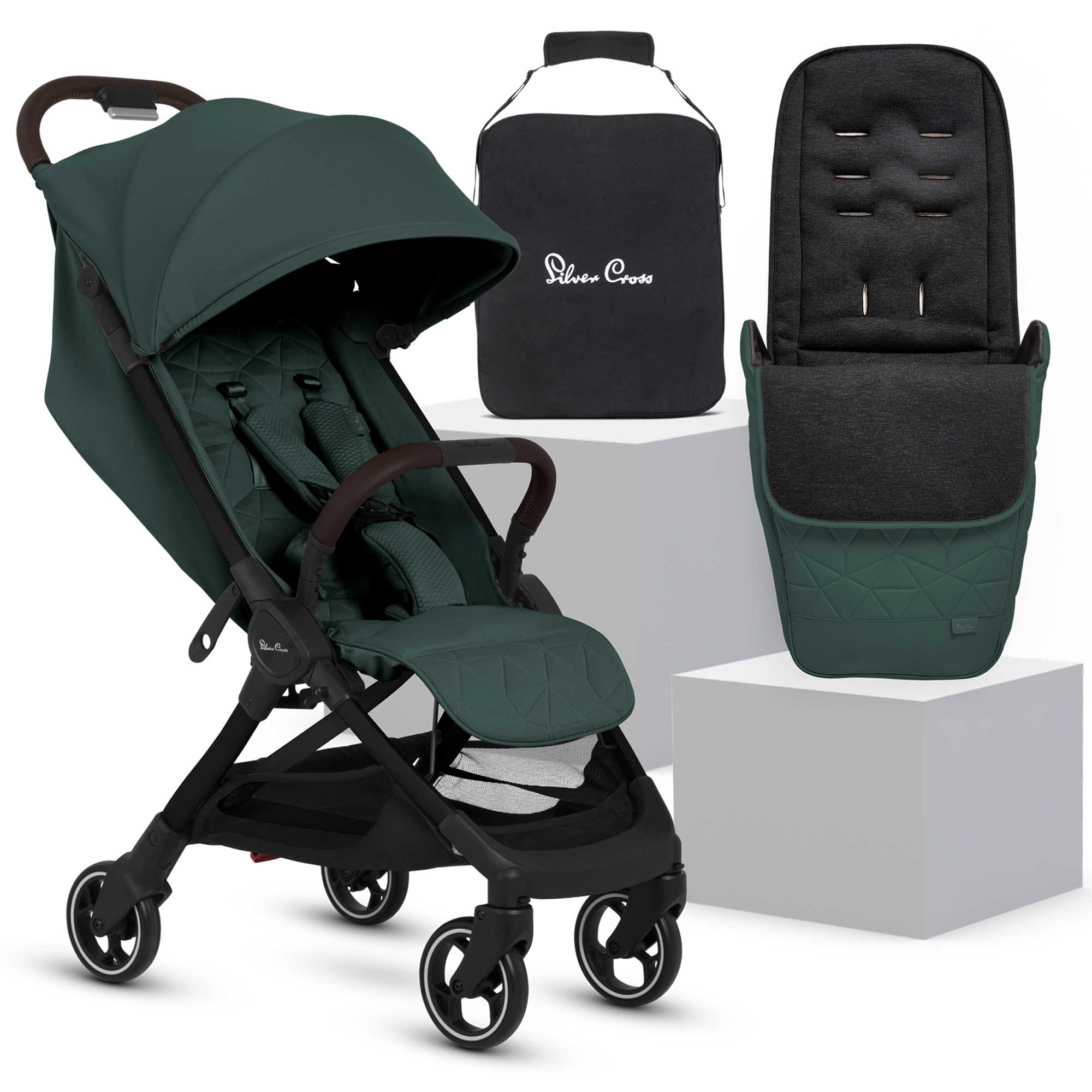 Silver Cross baby pushchairs Silver Cross Clic 2 Compact Pushchair - Conifer 18991-CLIC2-CF