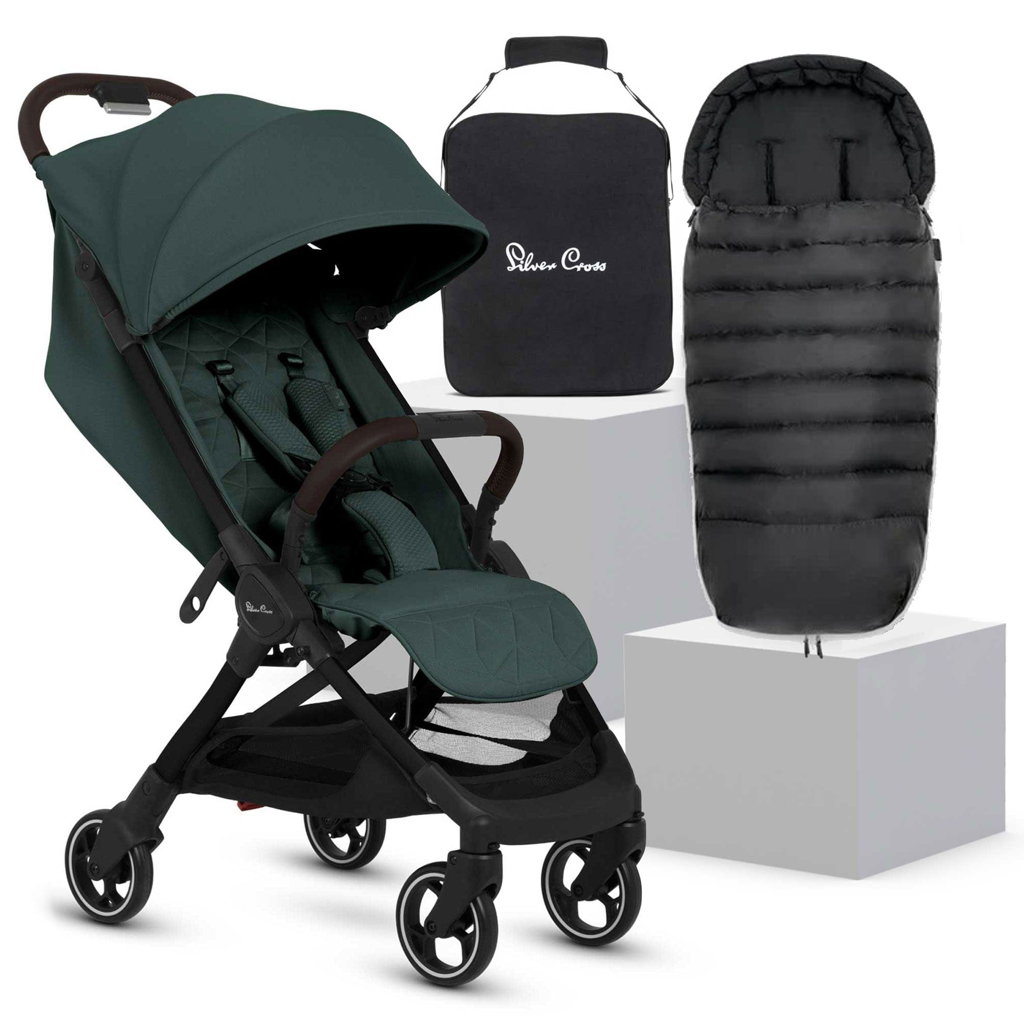 Silver Cross baby pushchairs Silver Cross Clic 2 Compact Pushchair - Conifer 18991-CLIC2-CF