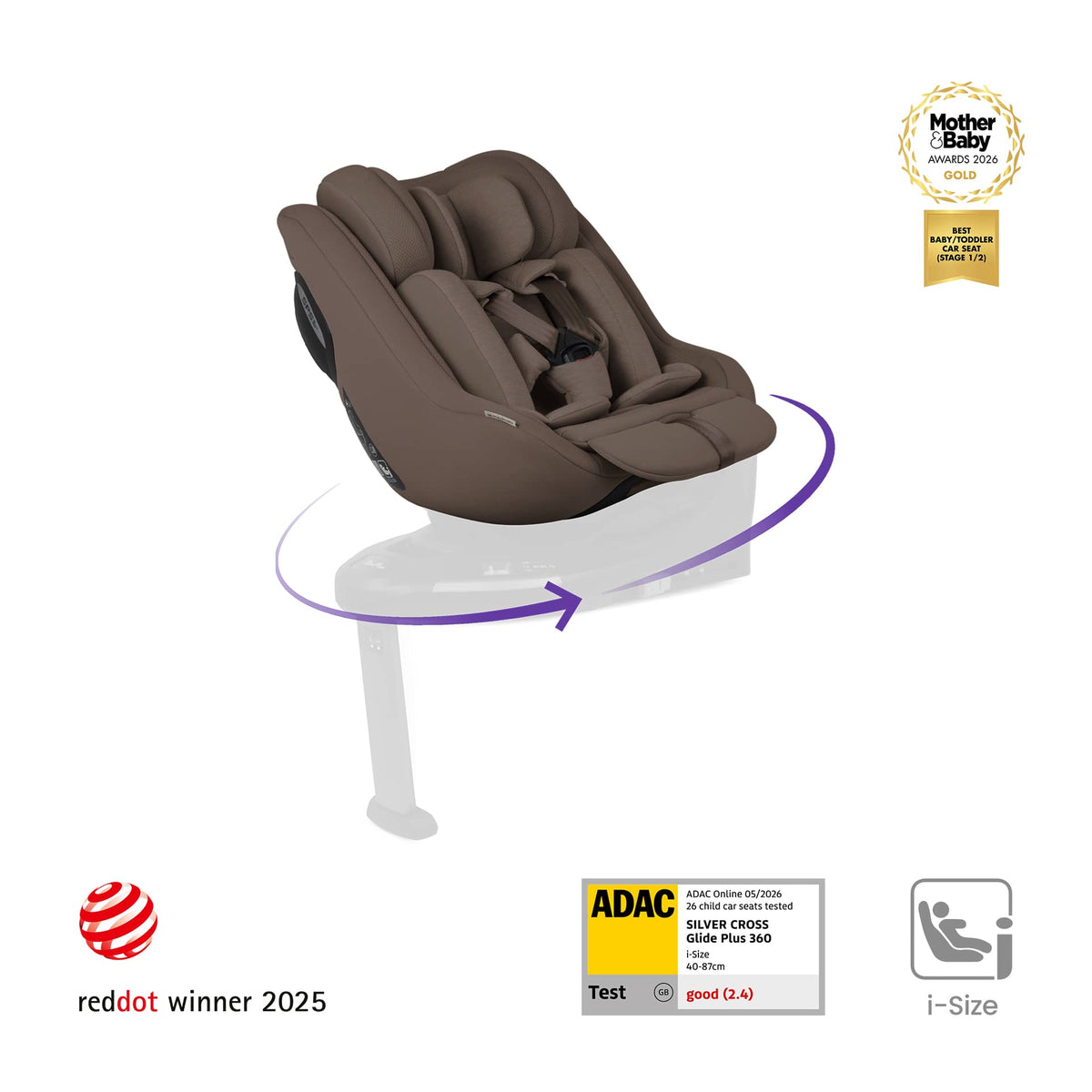 Silver Cross combination car seats Silver Cross Approach Plus 360 Car Seat - Timeless Cocoa