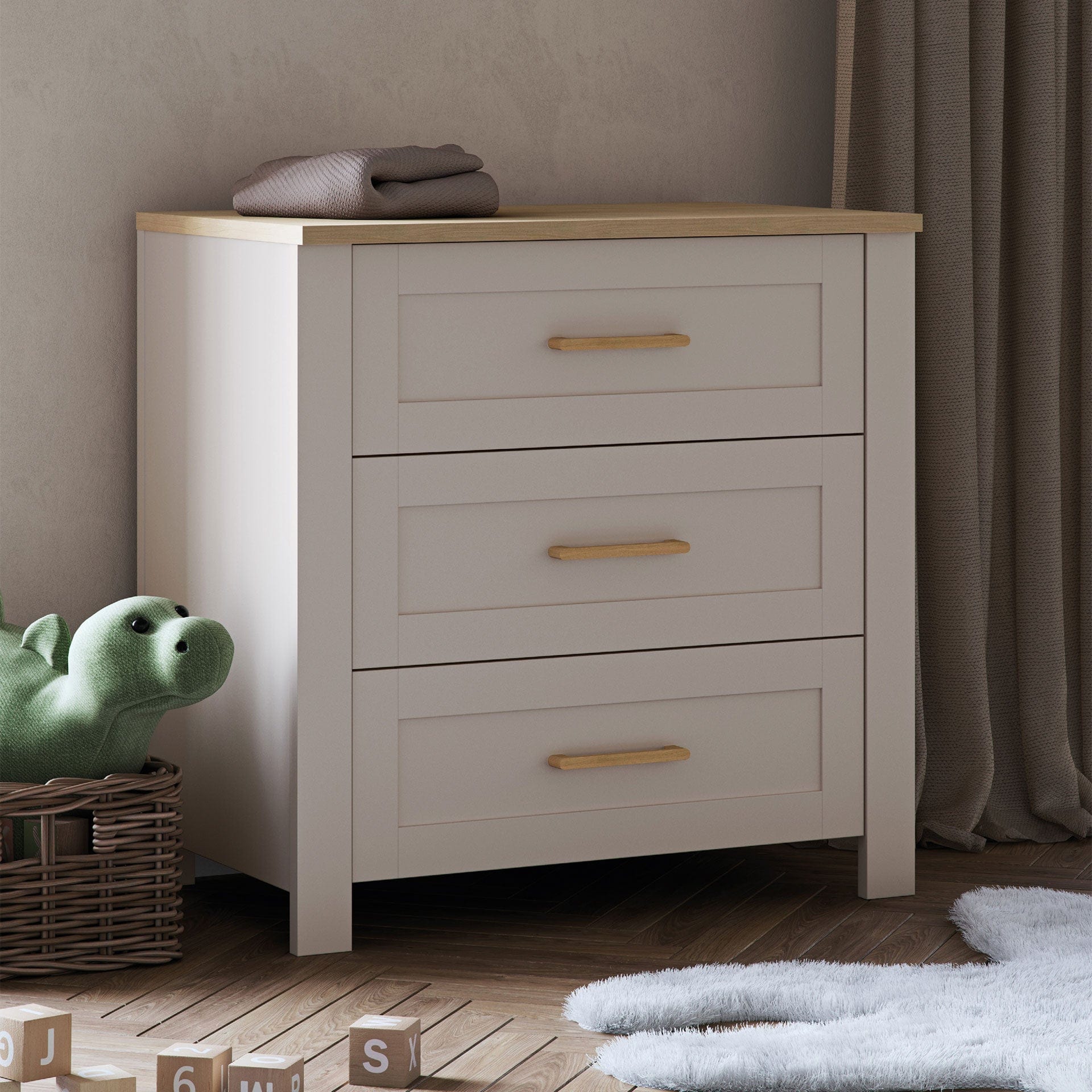 Silver Cross Seville 2 Piece Dresser Room Set Cashmere Oak