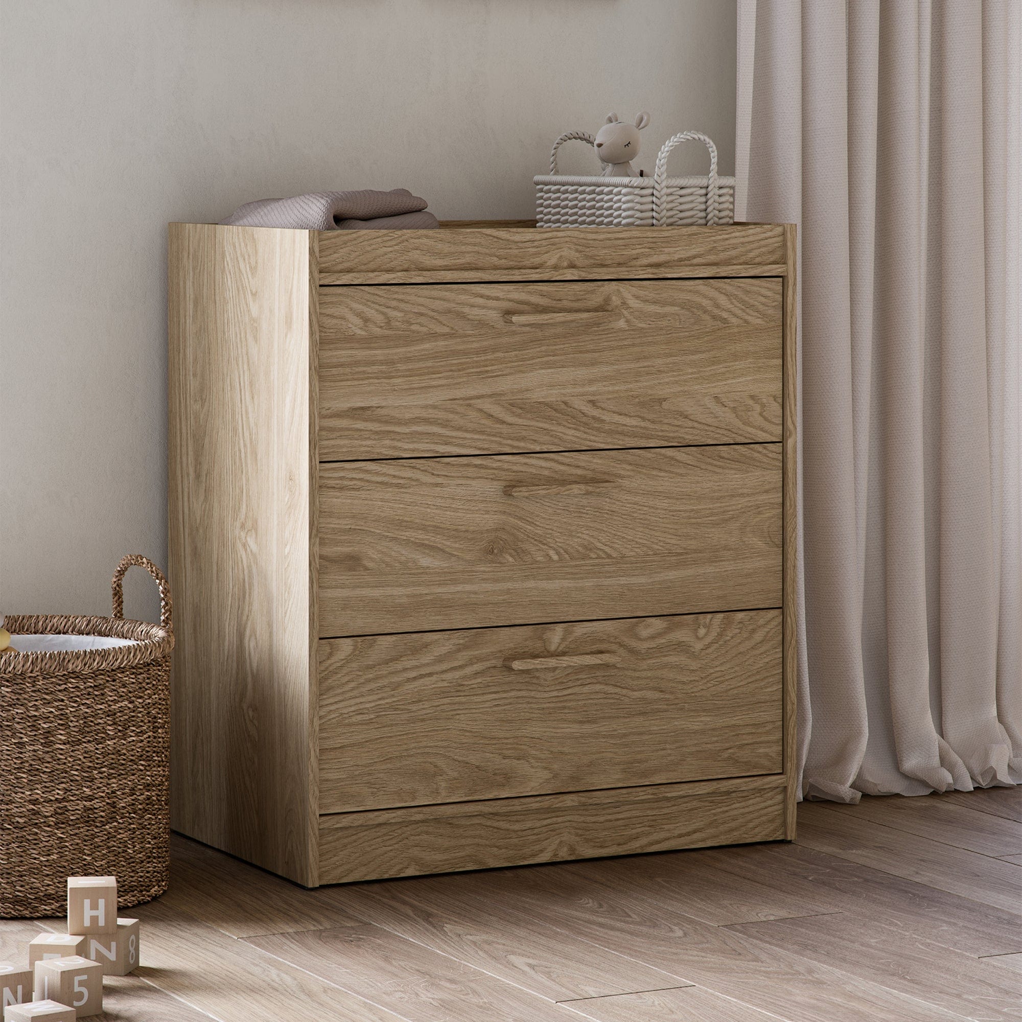 Silver Cross cot bed room sets Silver Cross Geneva 2 Piece Dresser Room Set - Oak