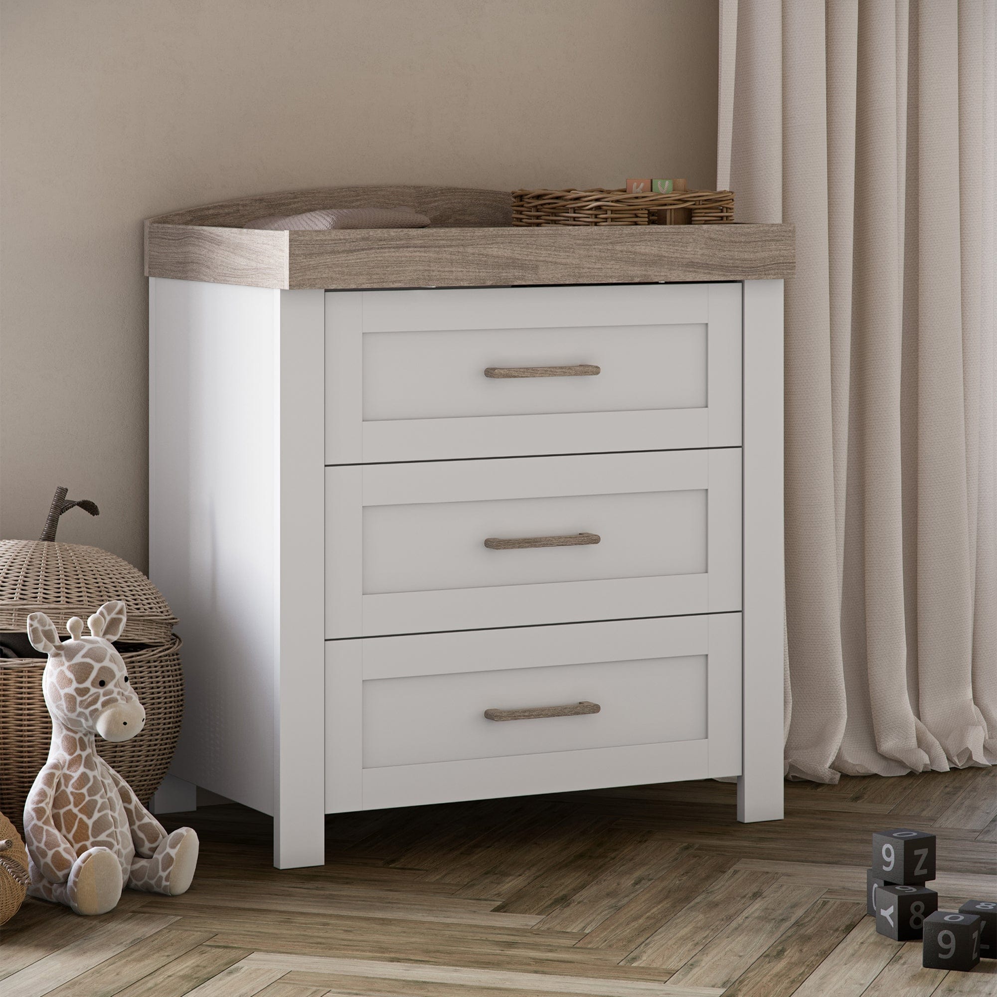 Silver Cross cot bed room sets Silver Cross Valencia 3 Piece Room Set - White Ash