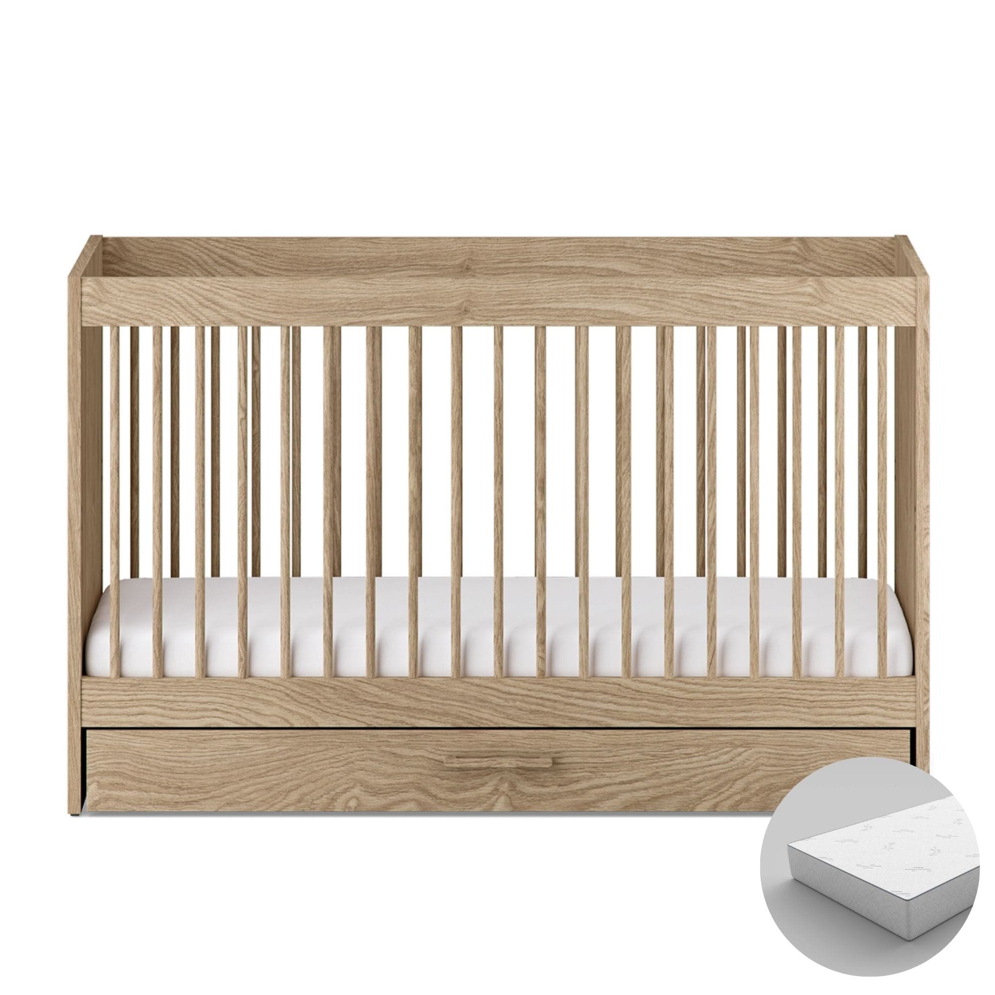 Silver Cross cot beds Silver Cross Geneva Cot Bed - Oak SX8194-3