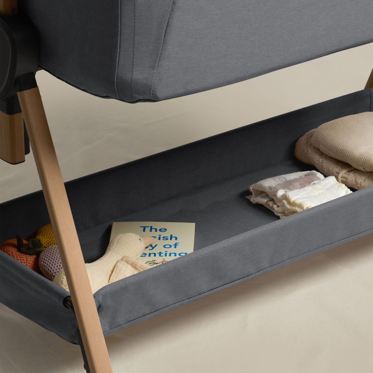 Silver Cross cribs Silver Cross Lunar Bedside Crib - Whisper Grey SX8172.WG