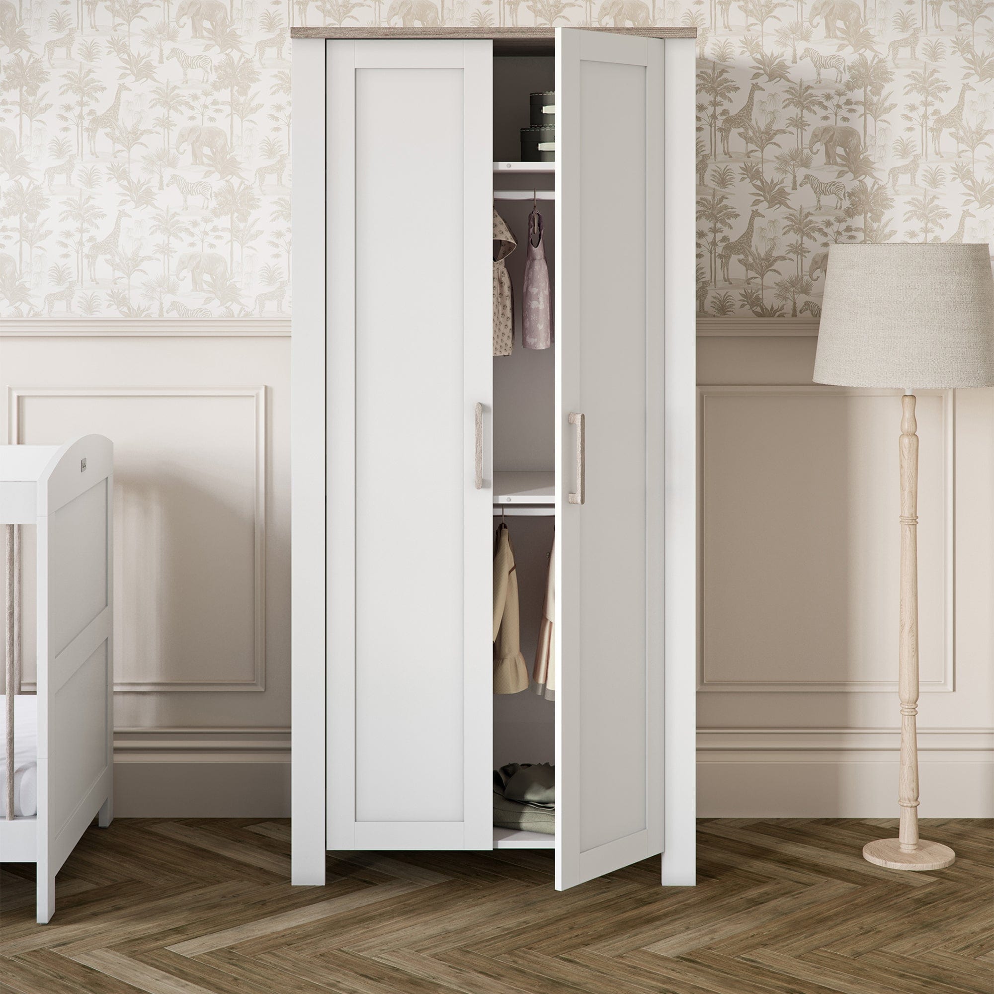 Silver Cross nursery wardrobes Silver Cross Valencia Wardrobe - White Ash SX8204