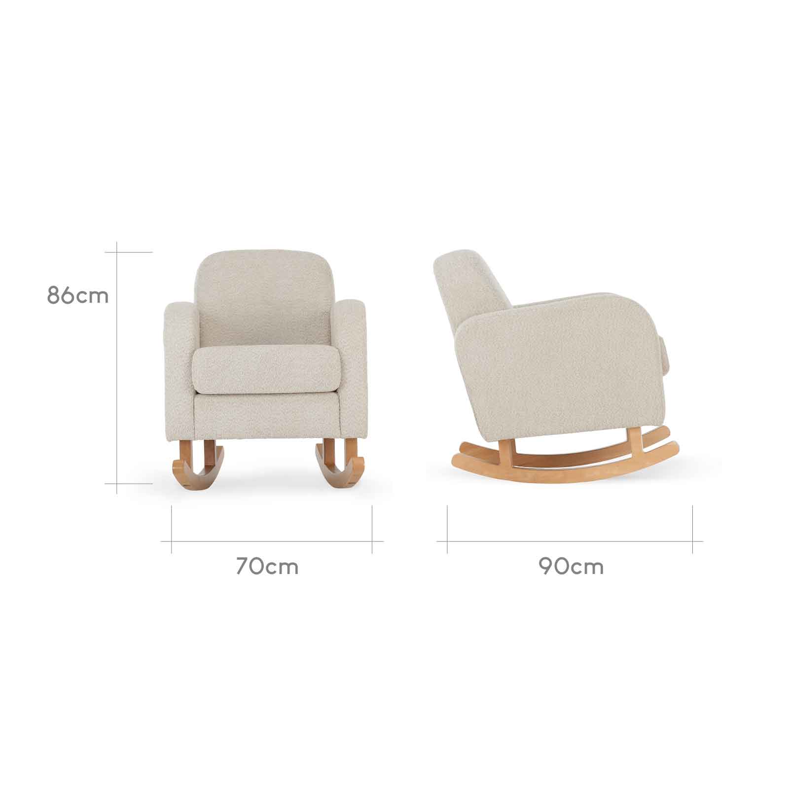 Silver Cross nursing chairs CuddleCo Etta Nursing Chair - Boucle Mushroom FRN/CUD/152462