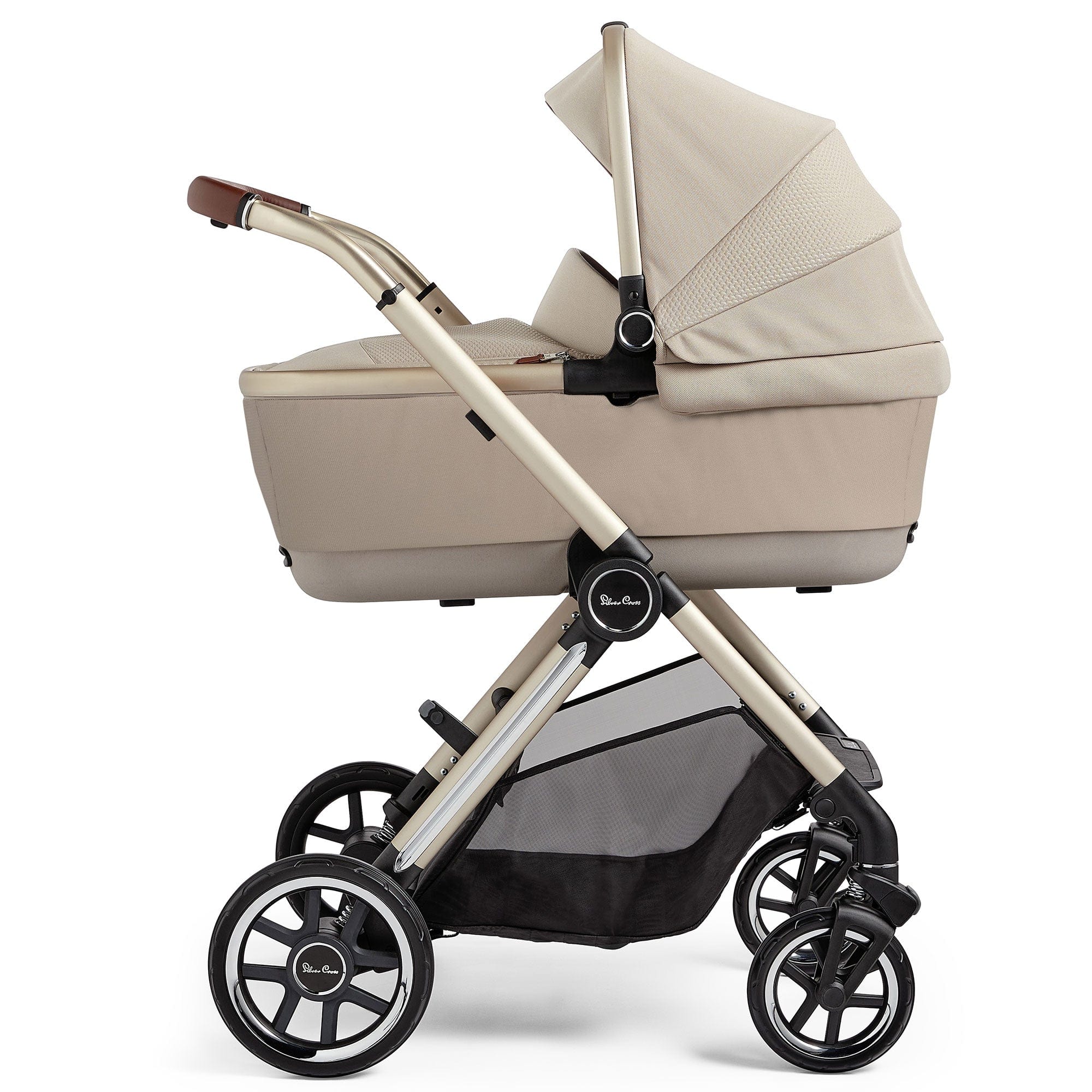 Silver Cross travel systems Silver Cross Reef + Ultimate Pack with First Bed Folding Carrycot - Stone KTRU.ST4