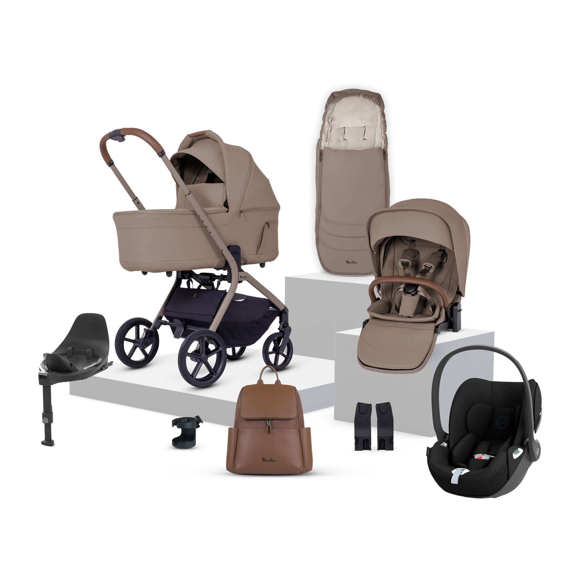 Silver Cross travel systems Silver Cross Breez Cybex Travel System - Champagne 22071-CHA-1