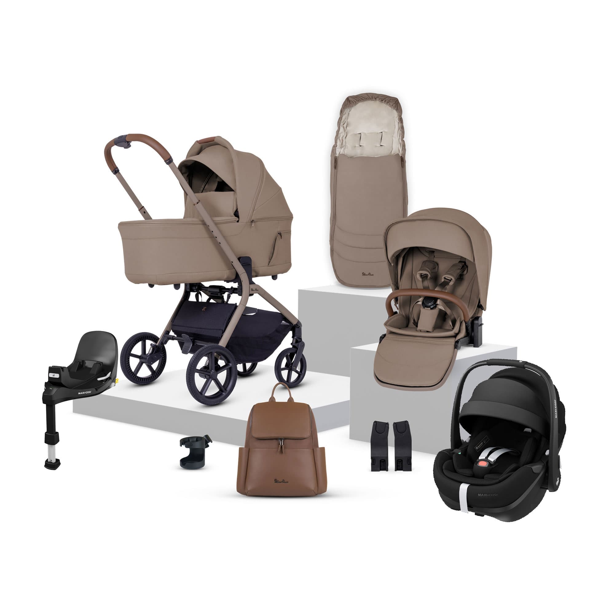 Silver Cross travel systems Silver Cross Breez Maxi-Cosi Cybex Travel System - Champagne 22079-CHA-2