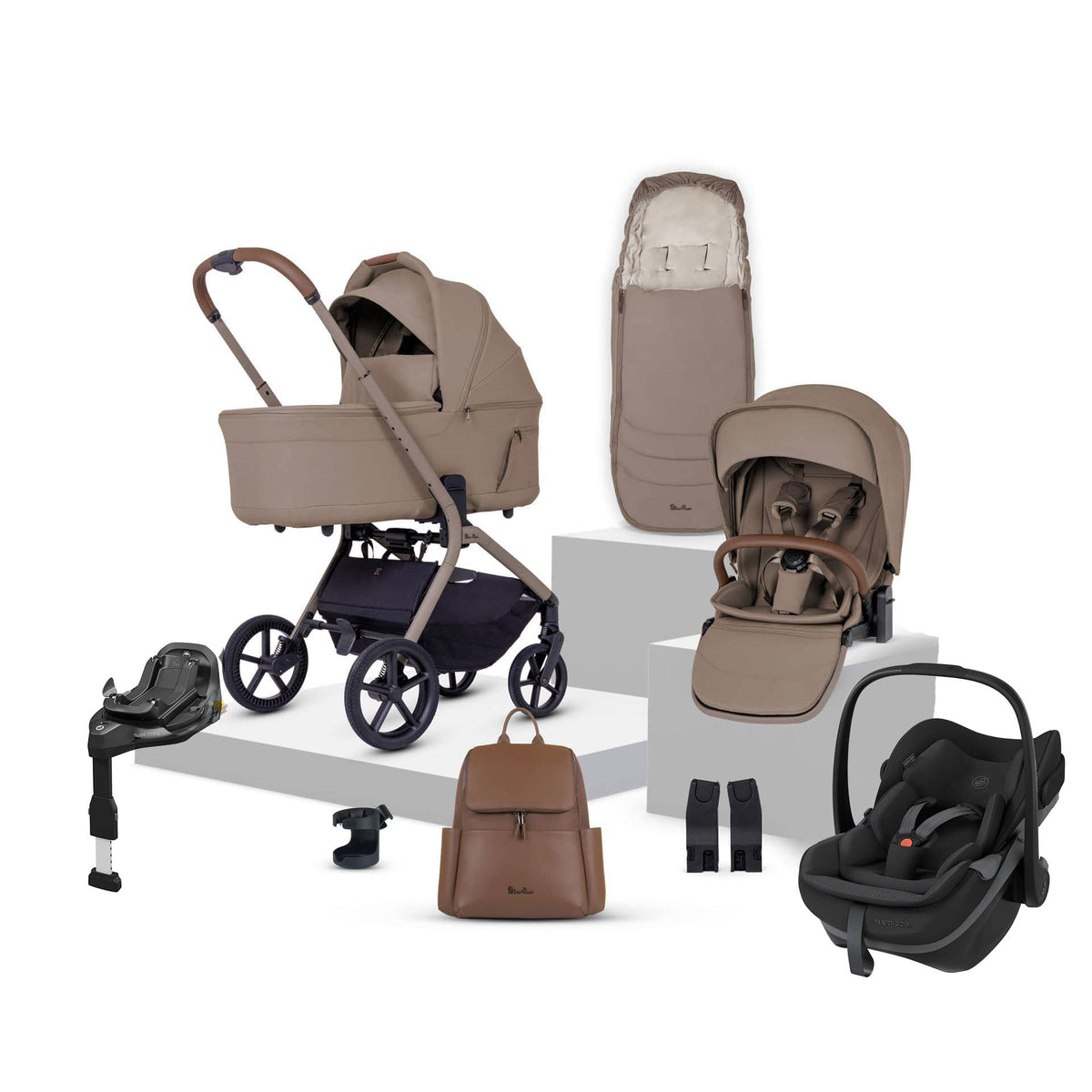 Silver Cross travel systems Silver Cross Breez Maxi-Cosi Cybex Travel System - Champagne 23601-CHA-3
