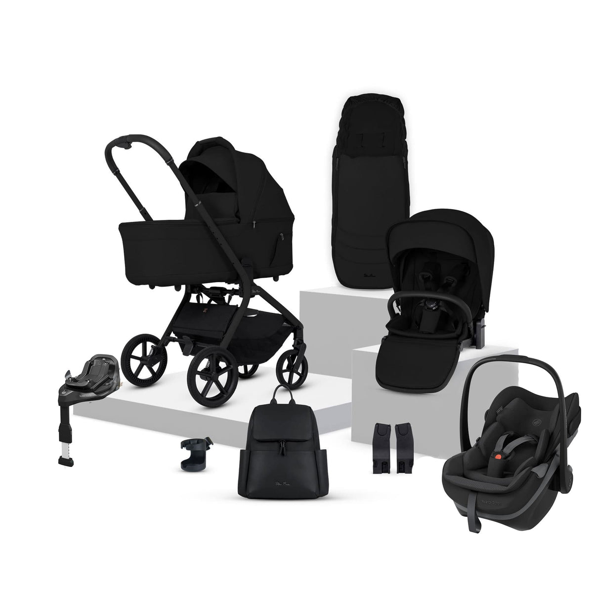Silver Cross travel systems Silver Cross Breez Maxi-Cosi Travel System - Onyx 23602-ONY-3