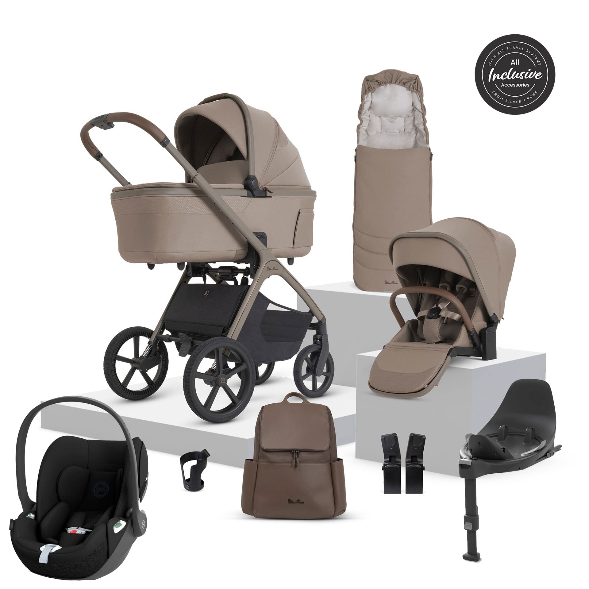 Silver Cross travel systems Silver Cross Cove 2 Cybex Travel System - Champagne