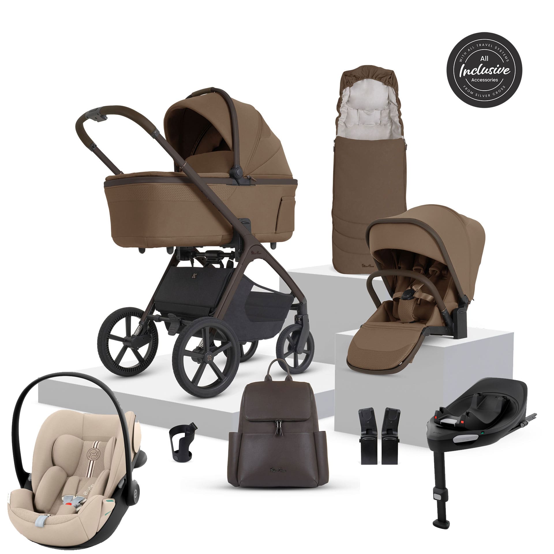 Silver Cross travel systems Silver Cross Cove 2 Cybex Travel System - Maple