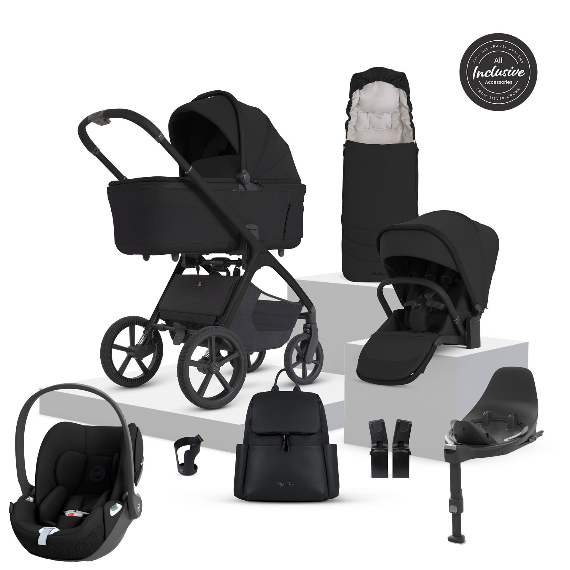 Silver Cross travel systems Silver Cross Cove 2 Cybex Travel System - Onyx 23126-ONY-1