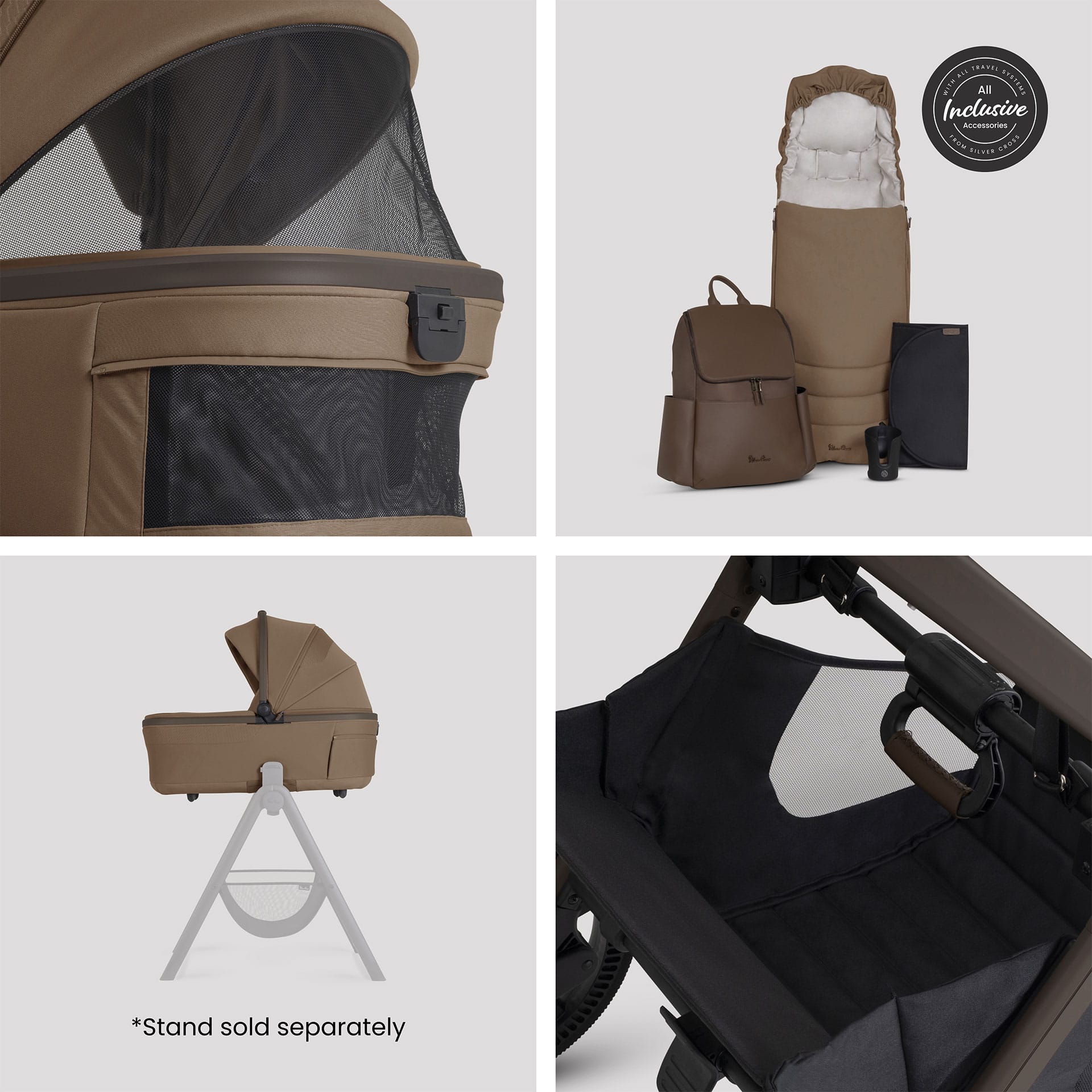 Silver Cross travel systems Silver Cross Cove 2 Maxi-Cosi Travel System - Maple 23121-MAP