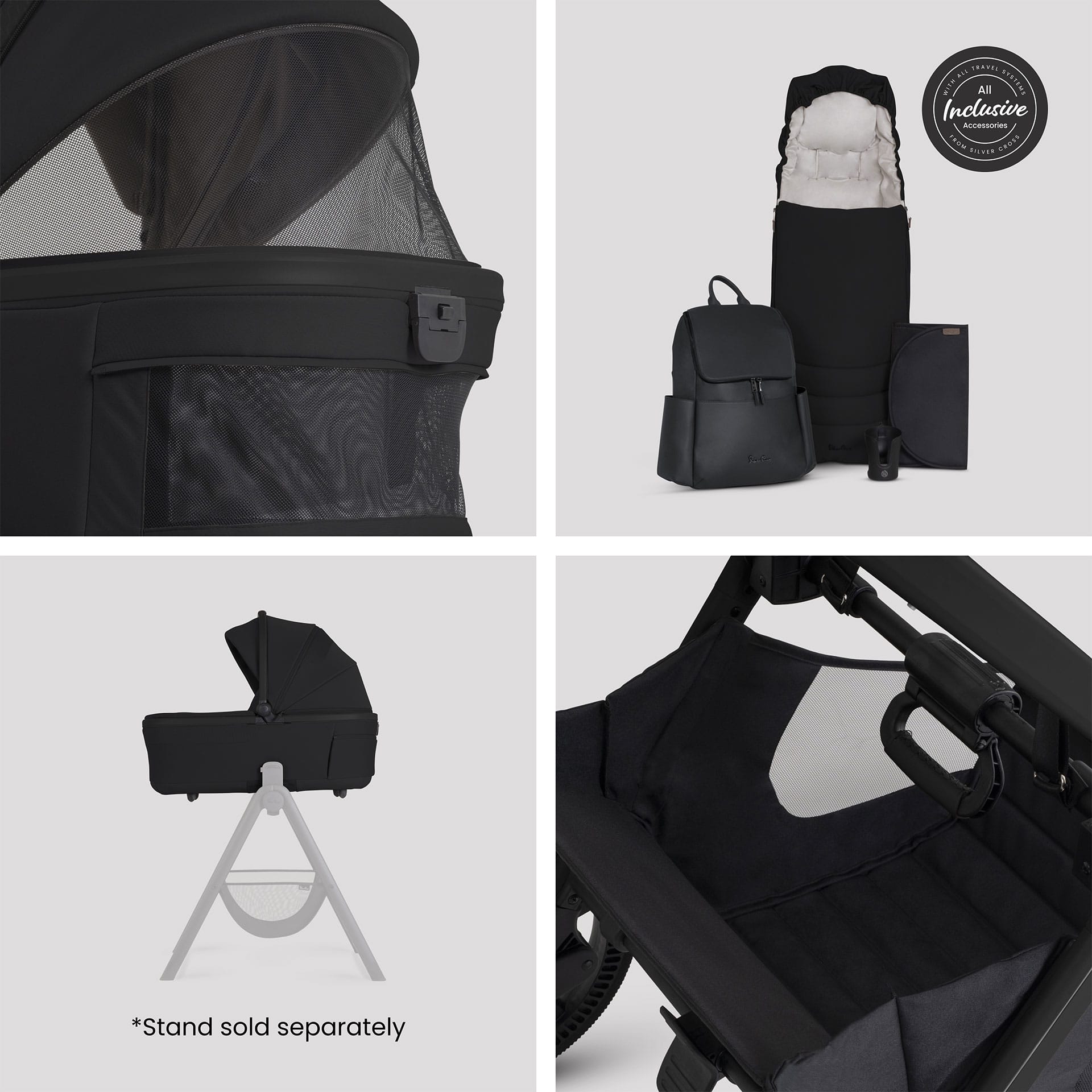 Silver Cross travel systems Silver Cross Cove 2 Maxi-Cosi Travel System - Onyx 23121-ONY