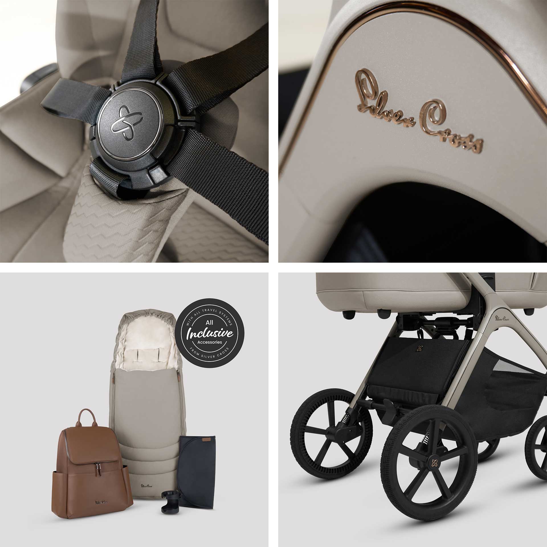 Silver Cross travel systems Silver Cross Cove Ultimate 360 Bundle - Champagne