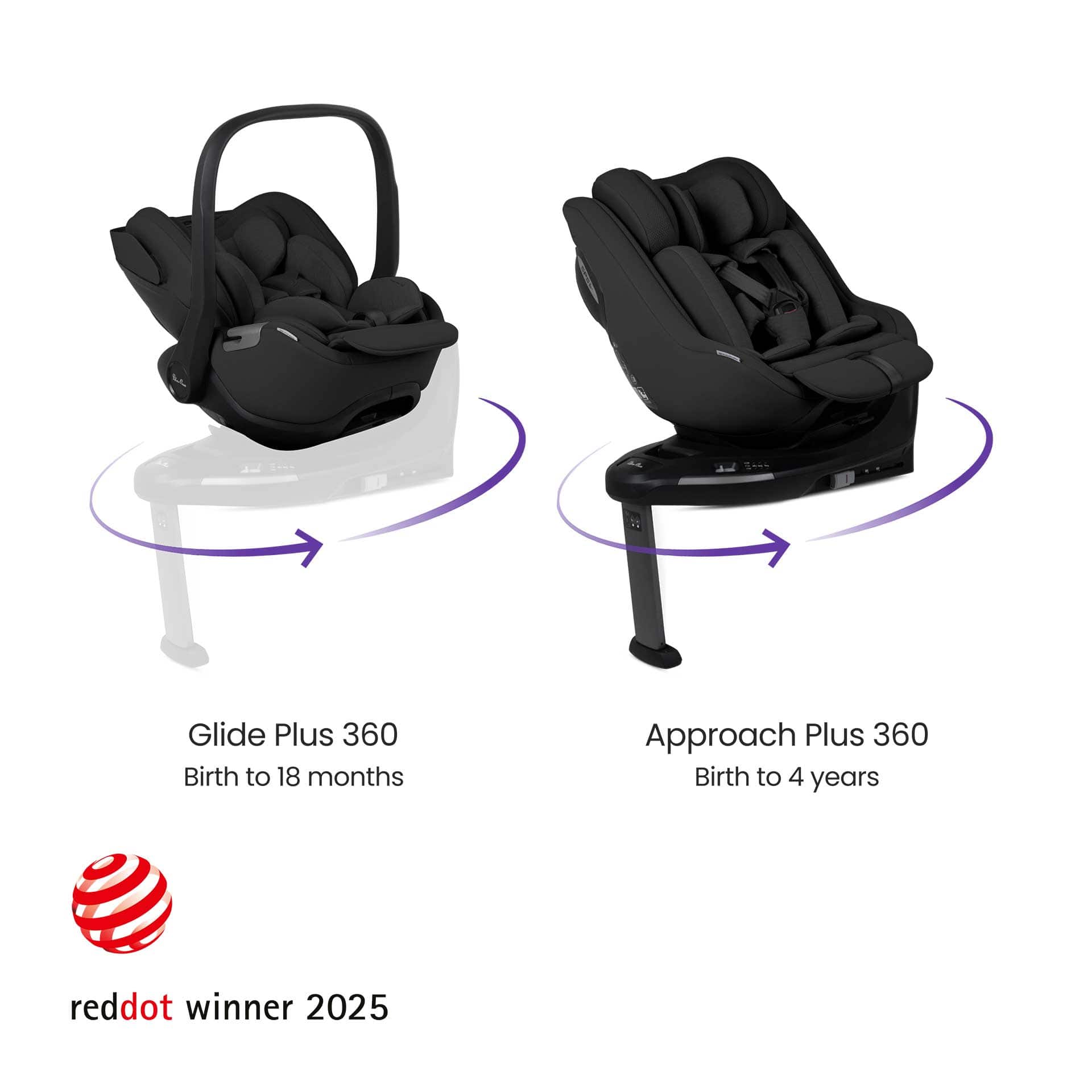 Silver Cross travel systems Silver Cross Cove Ultimate 360 Family Car Seat Bundle - Onyx