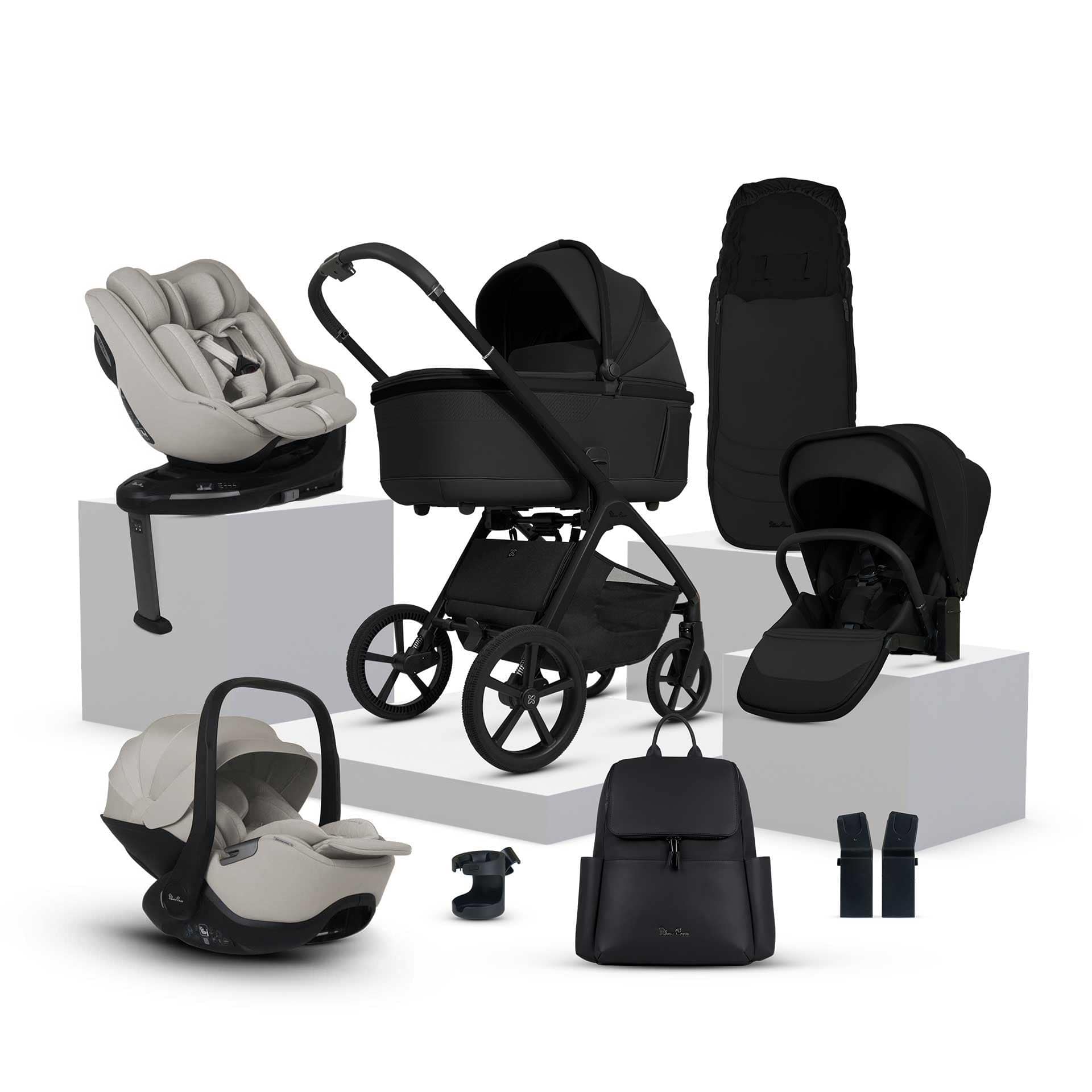 Silver Cross travel systems Silver Cross Cove Ultimate 360 Family Car Seat Bundle - Onyx ICF.OXB-1