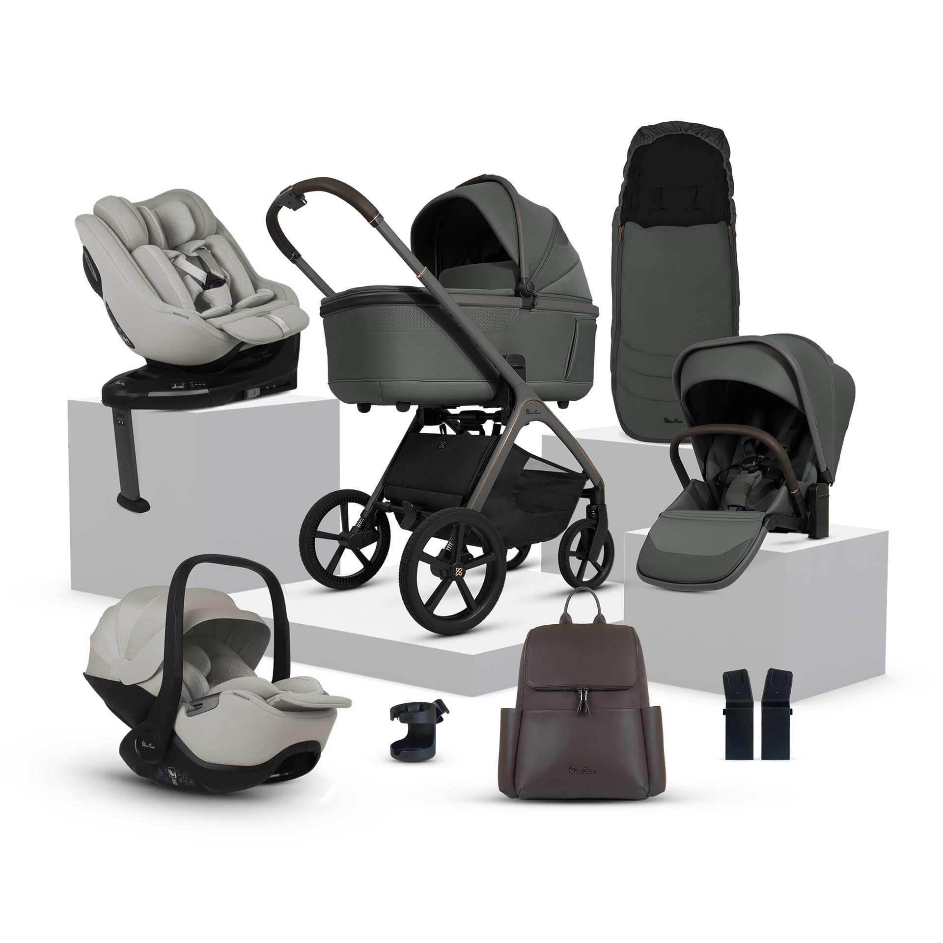Silver Cross travel systems Silver Cross Cove Ultimate 360 Family Car Seat Bundle - Pewter ICF.PWB-1