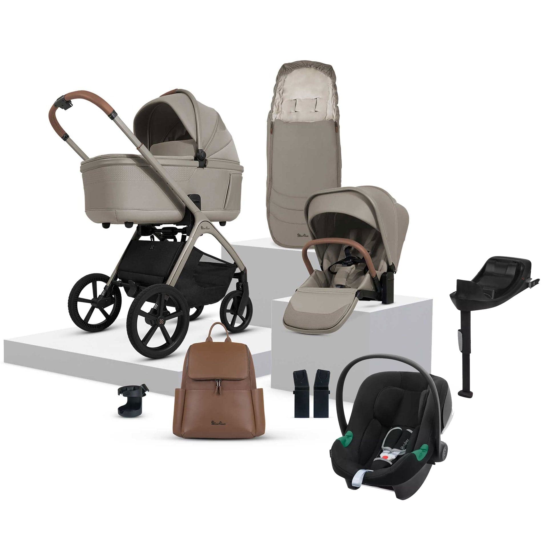 Silver Cross travel systems Silver Cross Cove Ultimate Cybex Travel System - Champagne 20106-CP-4