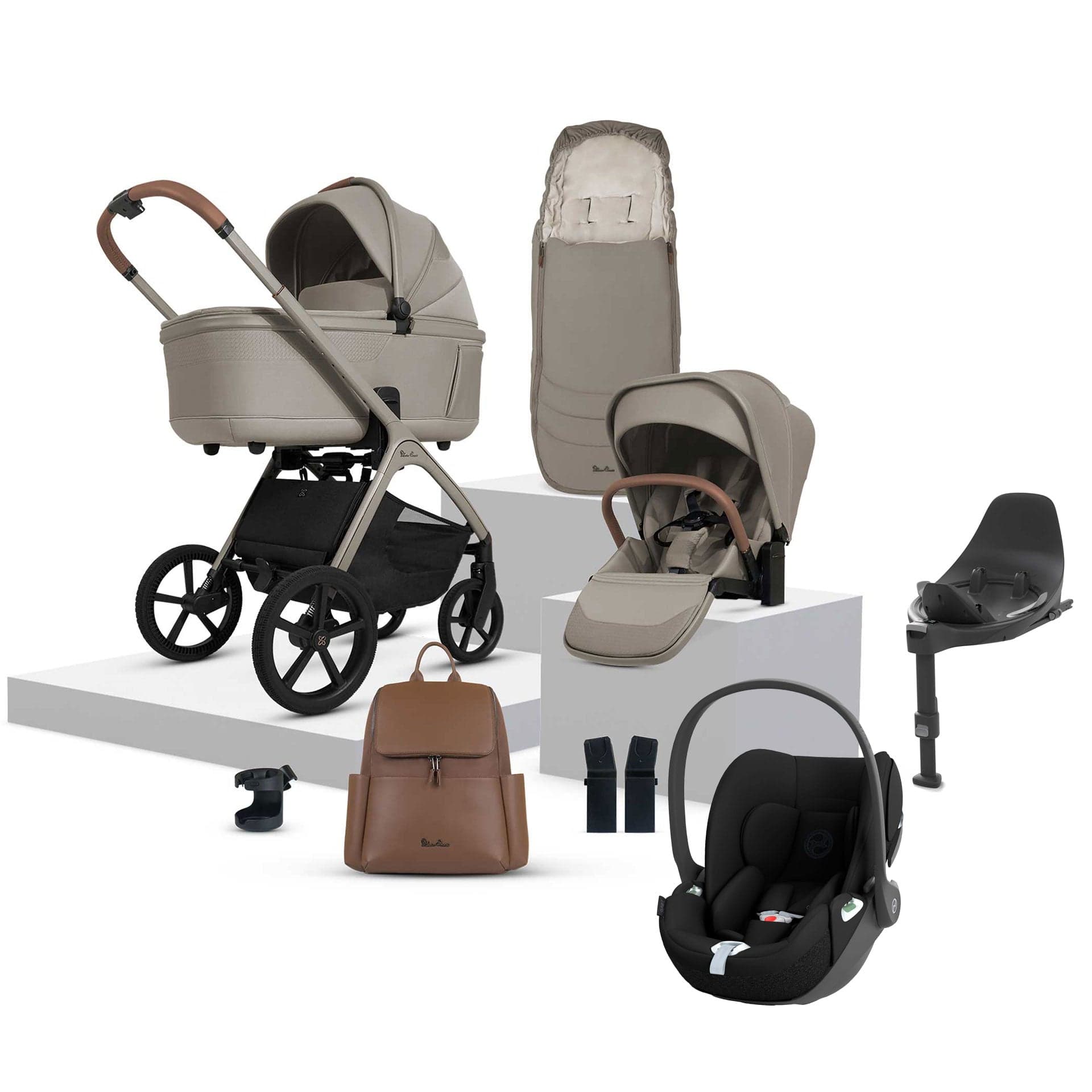 Silver Cross travel systems Silver Cross Cove Ultimate Cybex Travel System - Champagne 20106-CP-6