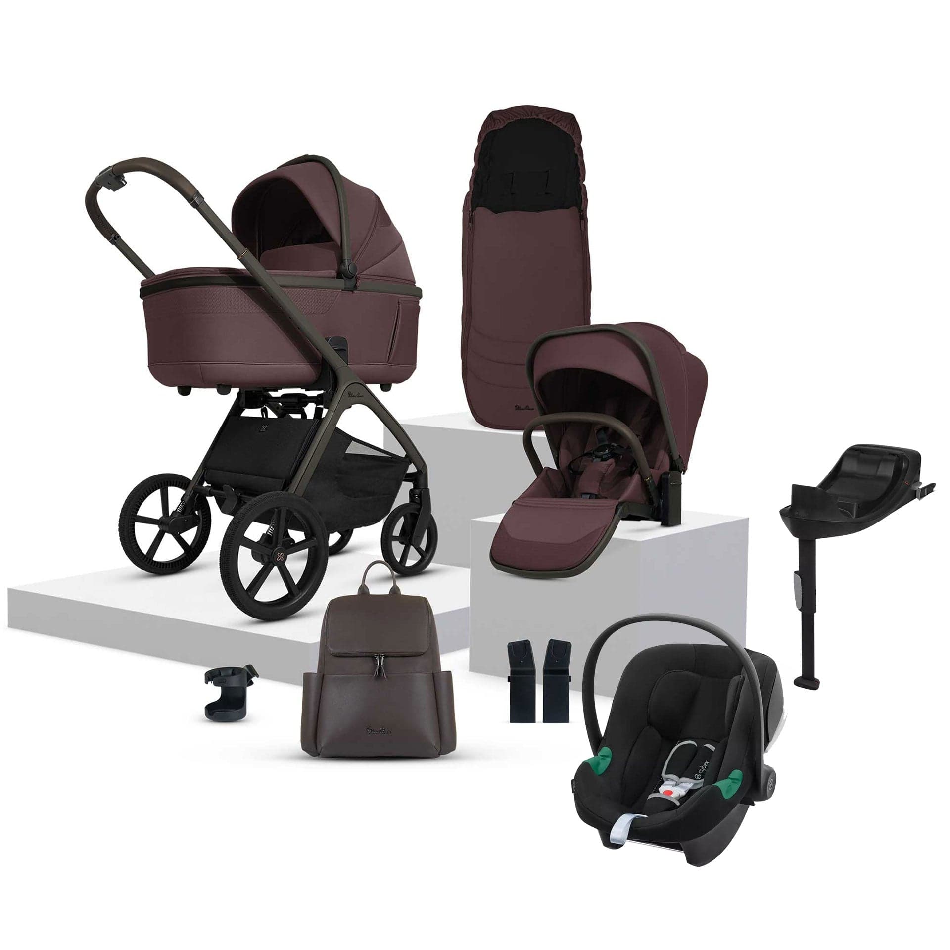 Silver Cross travel systems Silver Cross Cove Ultimate Cybex Travel System - Damson 20107-DS-4