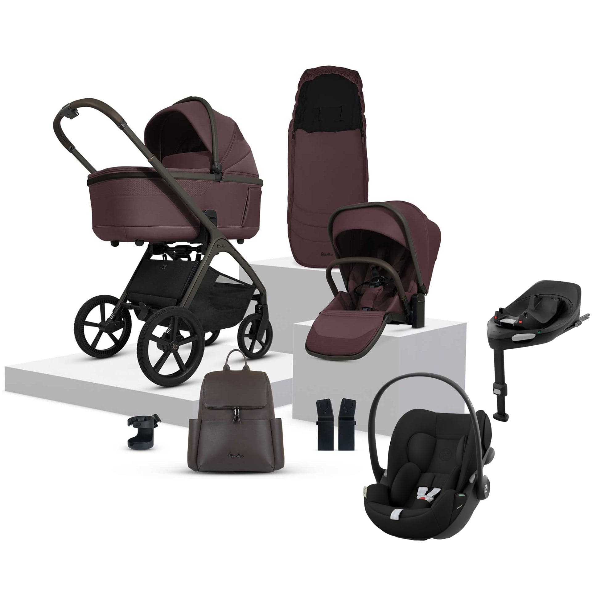 Silver Cross travel systems Silver Cross Cove Ultimate Cybex Travel System - Damson 20107-DS-5