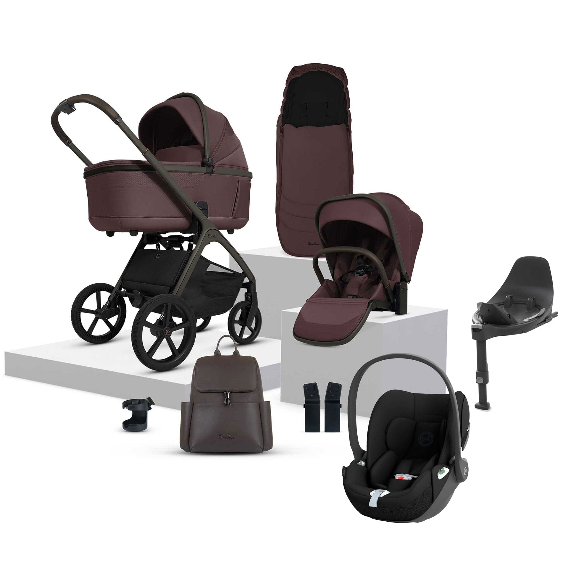 Silver Cross travel systems Silver Cross Cove Ultimate Cybex Travel System - Damson 20107-DS-6