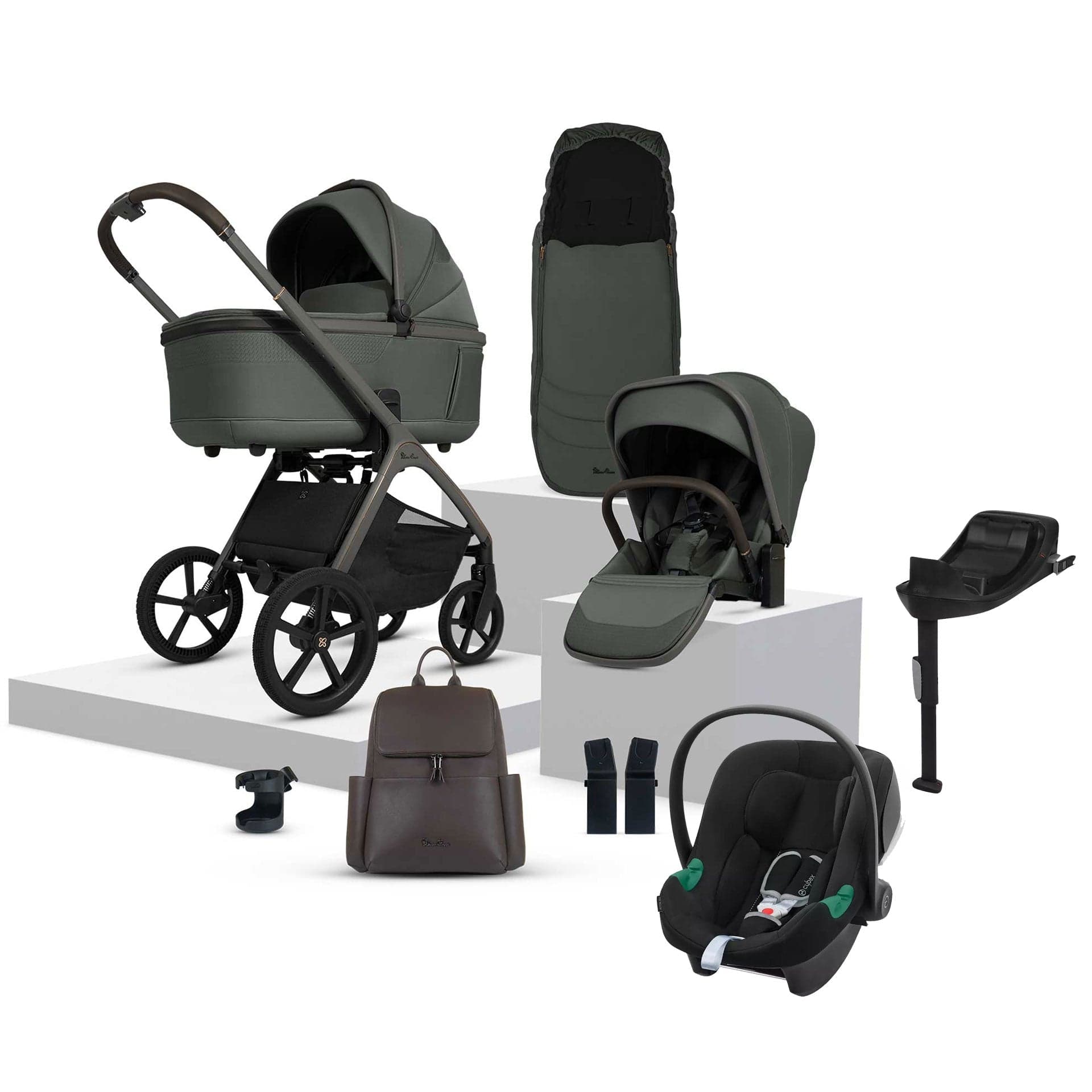 Silver Cross travel systems Silver Cross Cove Ultimate Cybex Travel System - Pewter 20110-PW-4