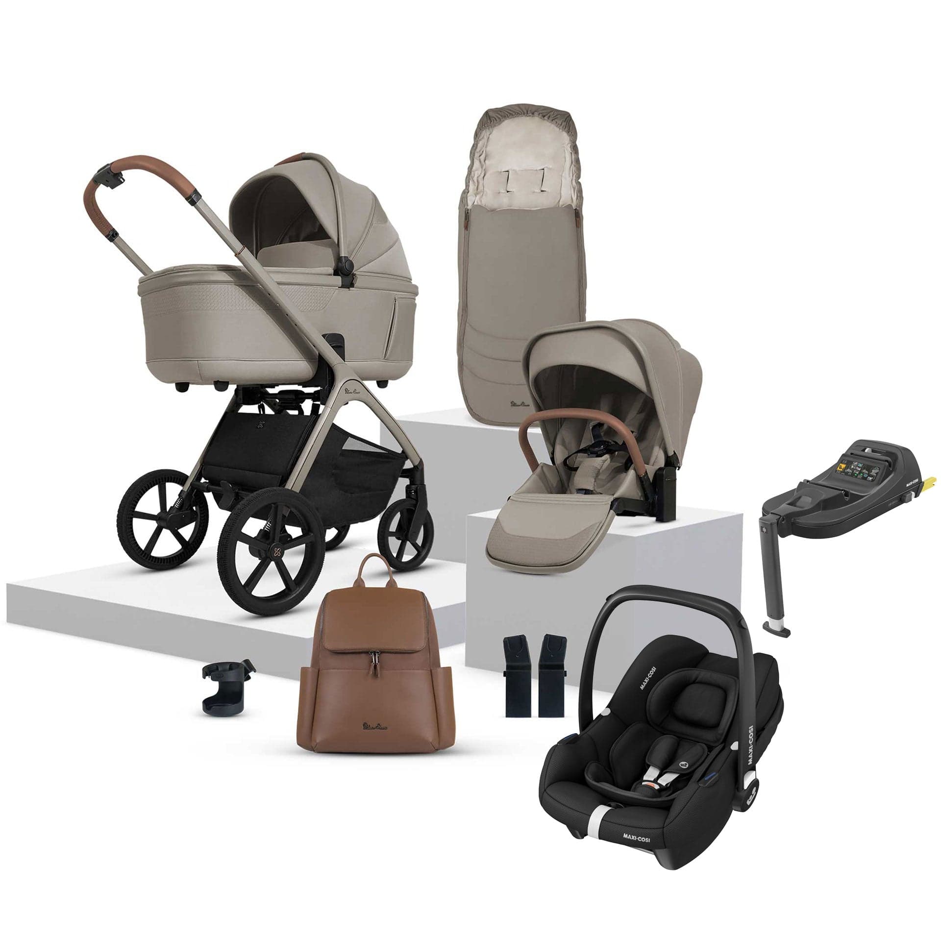 Silver Cross travel systems Silver Cross Cove Ultimate Maxi-Cosi Travel System - Champagne 20106-CP-1
