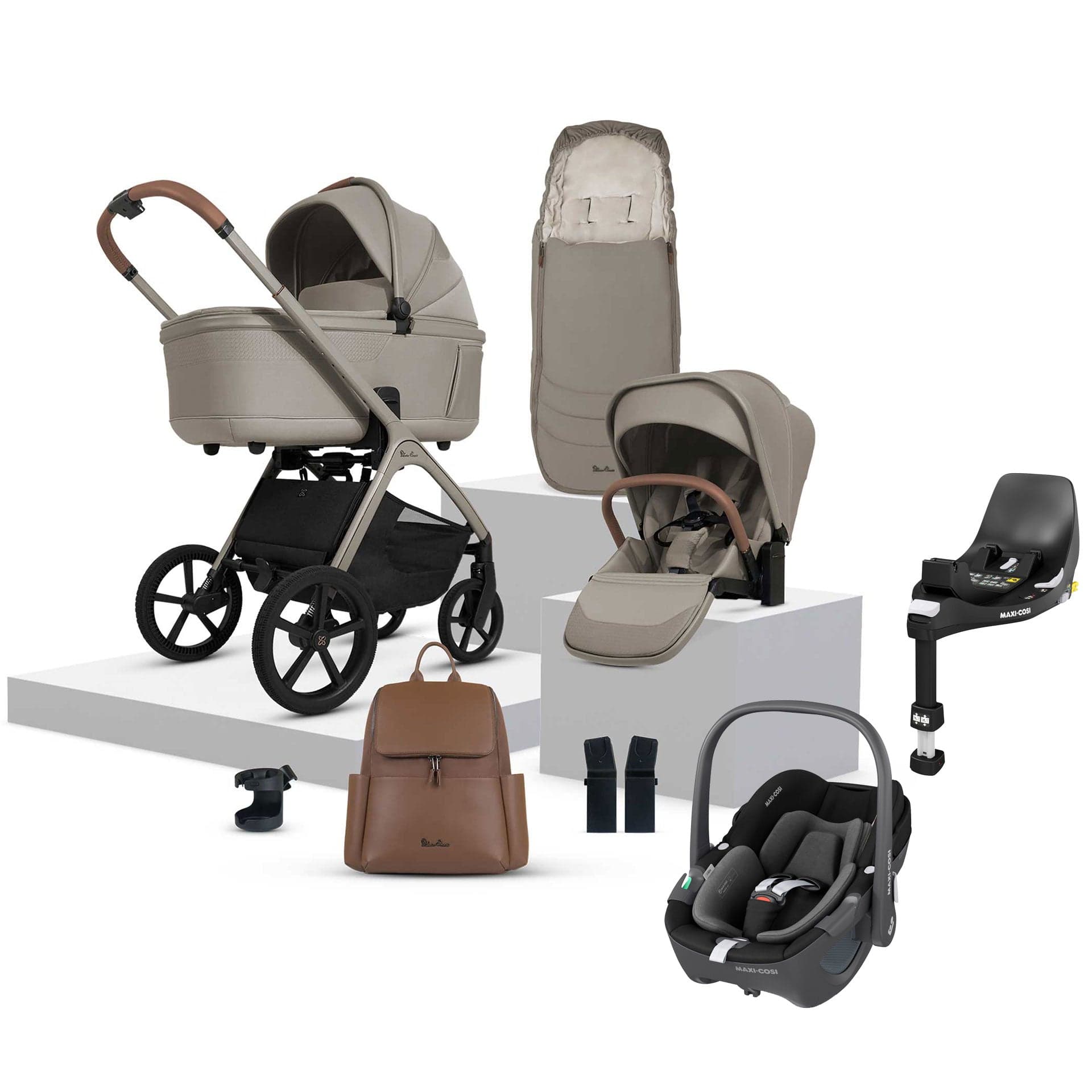 Silver Cross travel systems Silver Cross Cove Ultimate Maxi-Cosi Travel System - Champagne 20106-CP-2