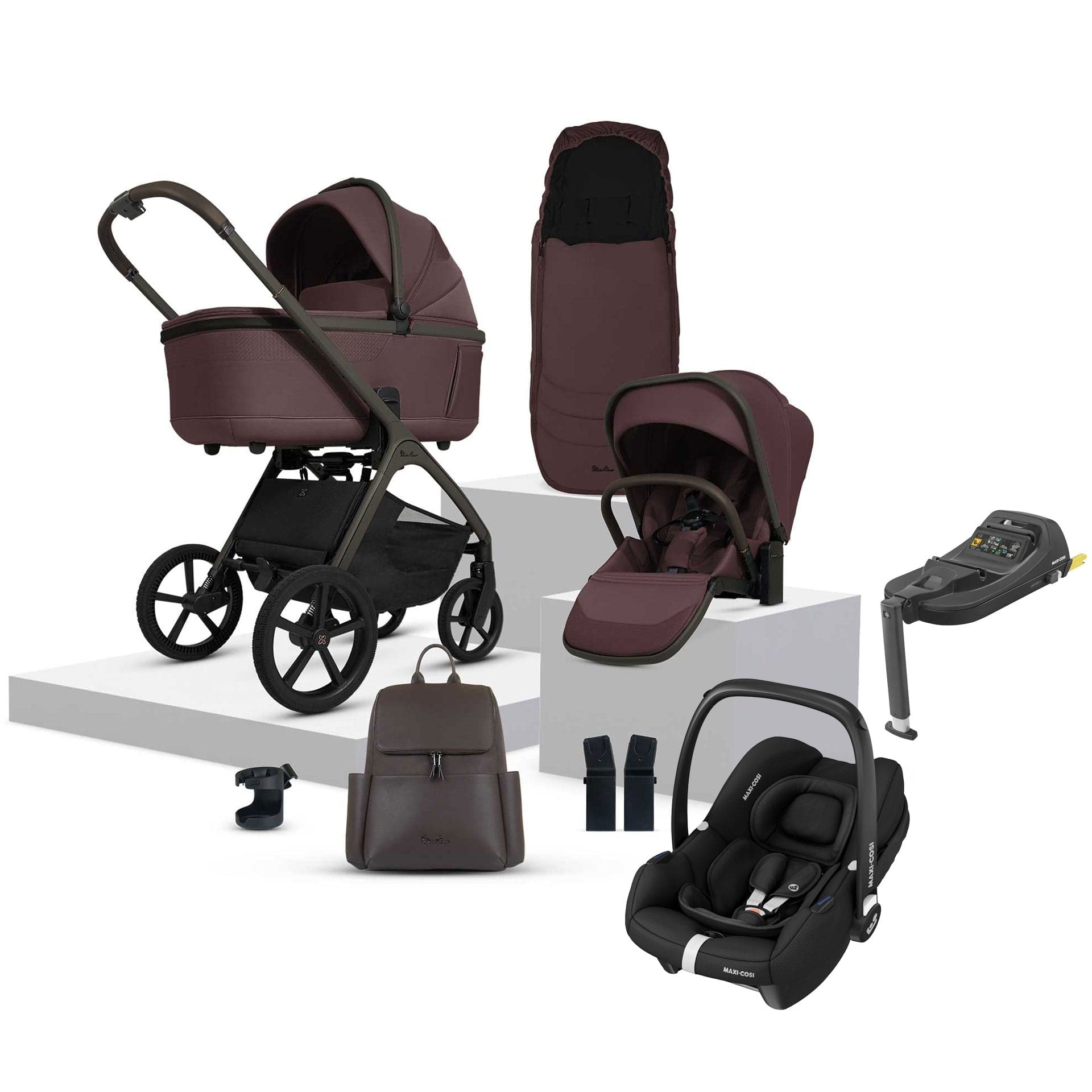 Silver Cross travel systems Silver Cross Cove Ultimate Maxi-Cosi Travel System - Damson 20107-DS-1