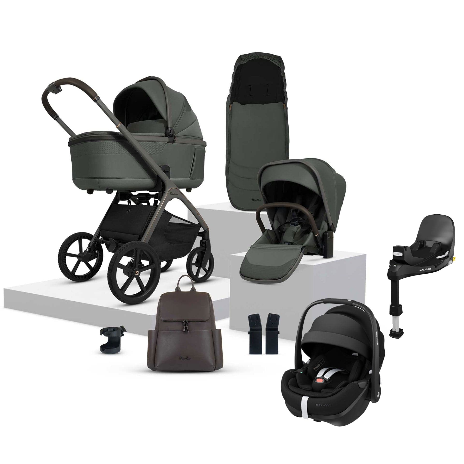Silver Cross travel systems Silver Cross Cove Ultimate Maxi-Cosi Travel System - Pewter 20110-PW-3