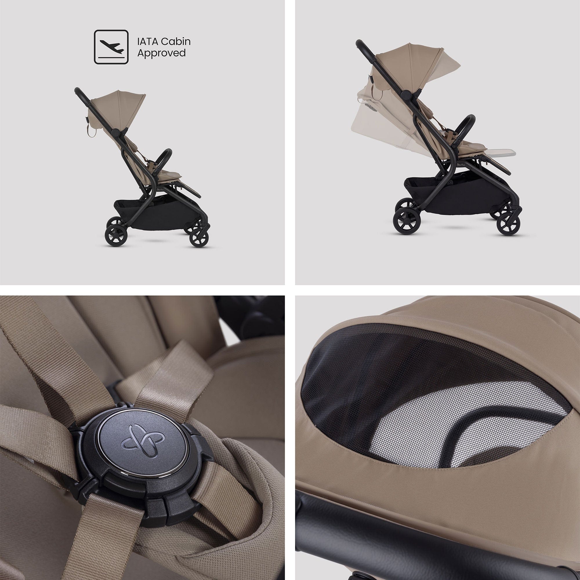 Silver Cross travel systems Silver Cross Nia Travel System with Accessories - Champagne