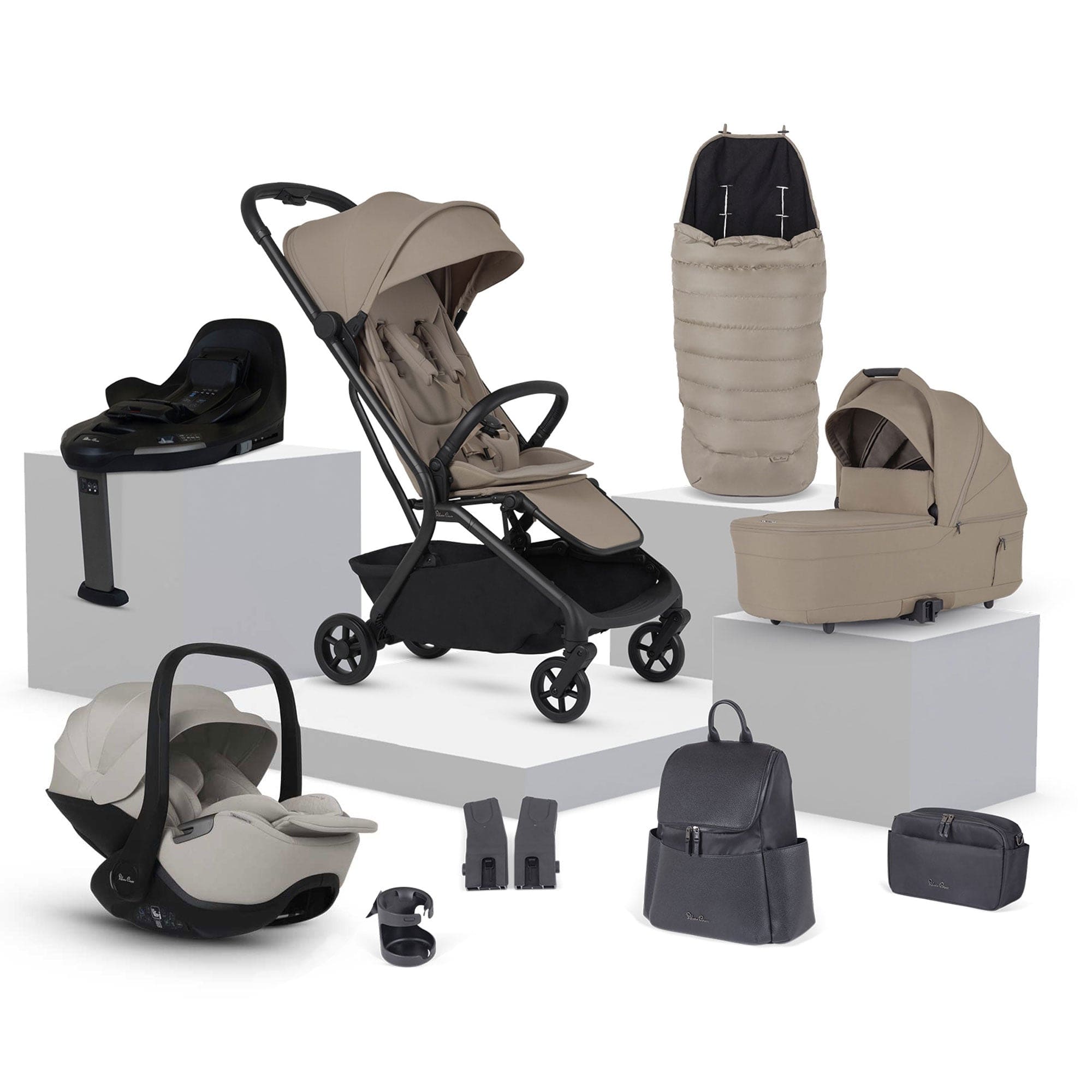 Silver Cross travel systems Silver Cross Nia Travel System with Accessories - Champagne INTA.CP-1