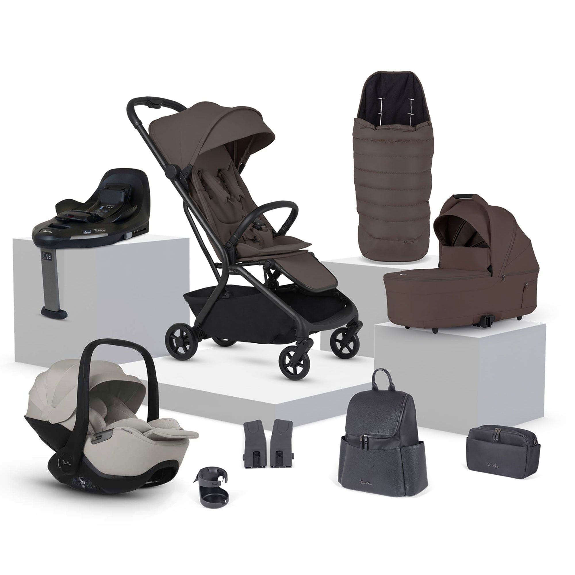 Silver Cross travel systems Silver Cross Nia Travel System with Accessories - Chocolate INTA.CT-1